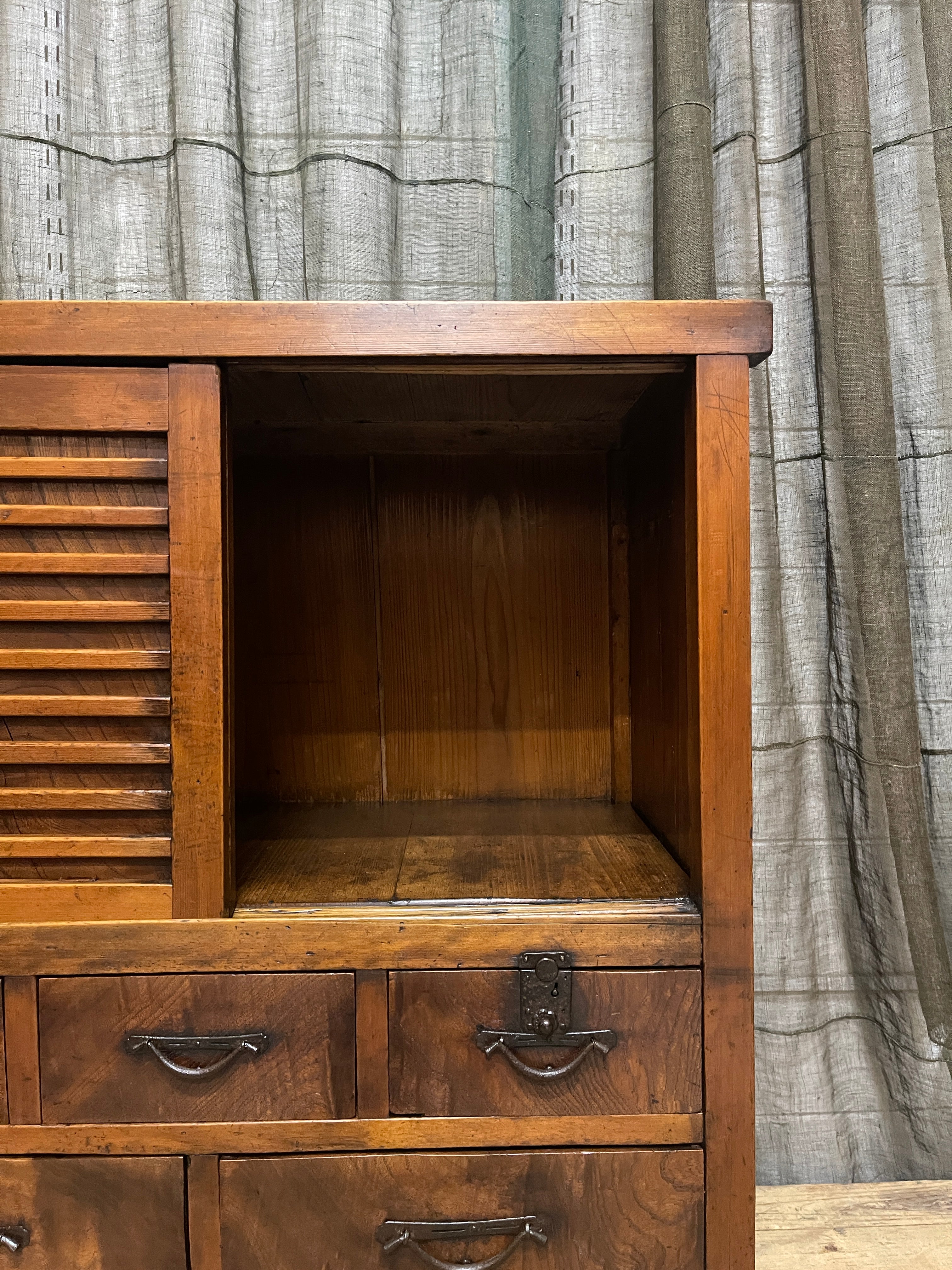 Japanese Storage Cabinet - Cypress, Elm & Cedar | Meiji