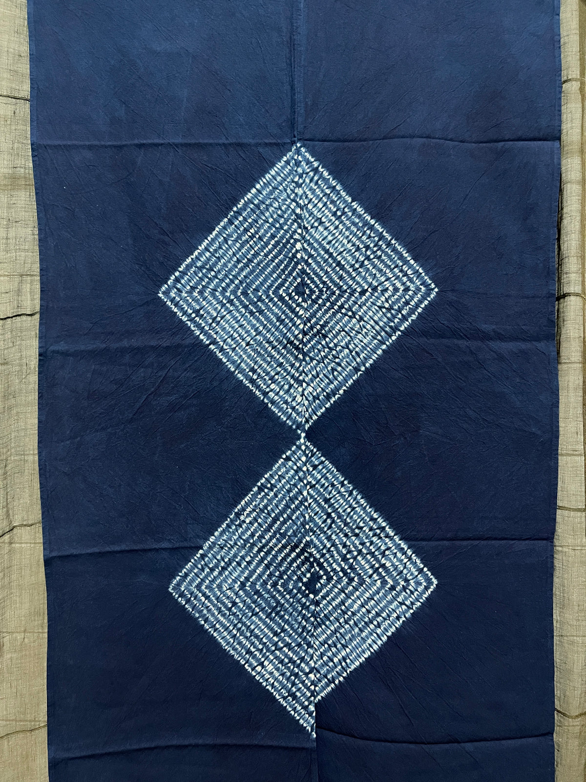 Shibori Indigo Dyed Noren - Cotton & Hemp