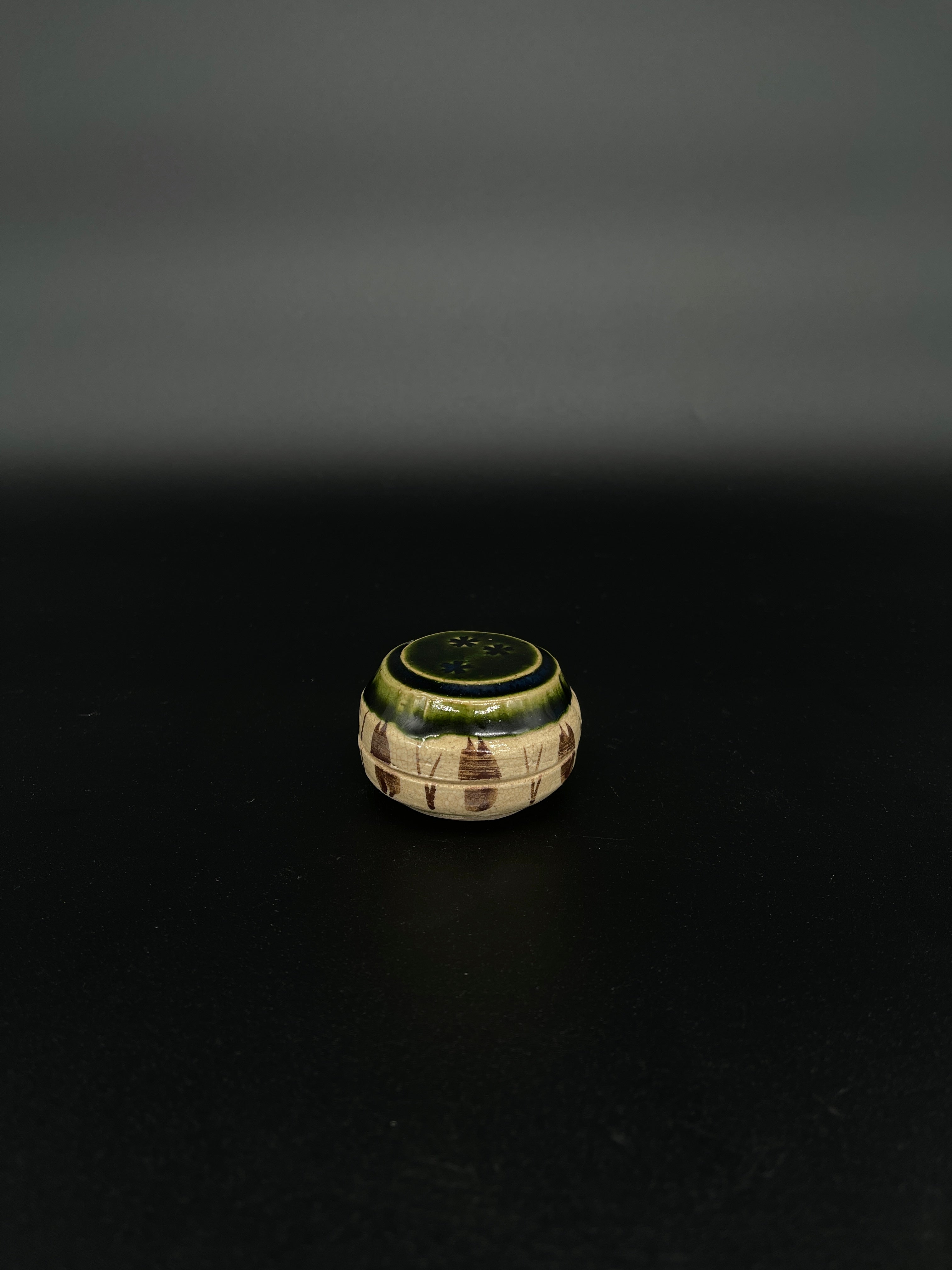 Vintage Japanese Oribe Kogo, Incense Container