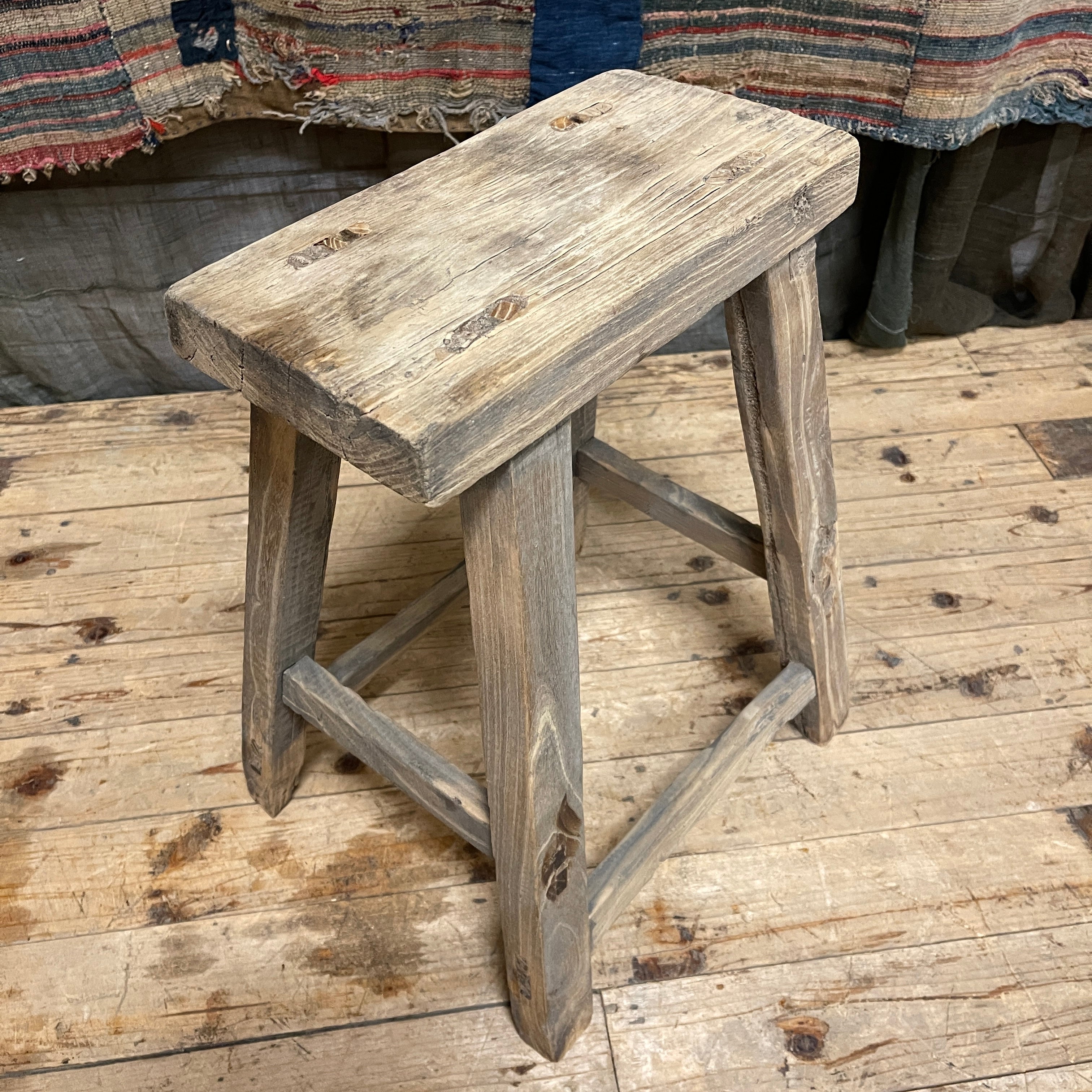 Chinese Provincial Elm Stool