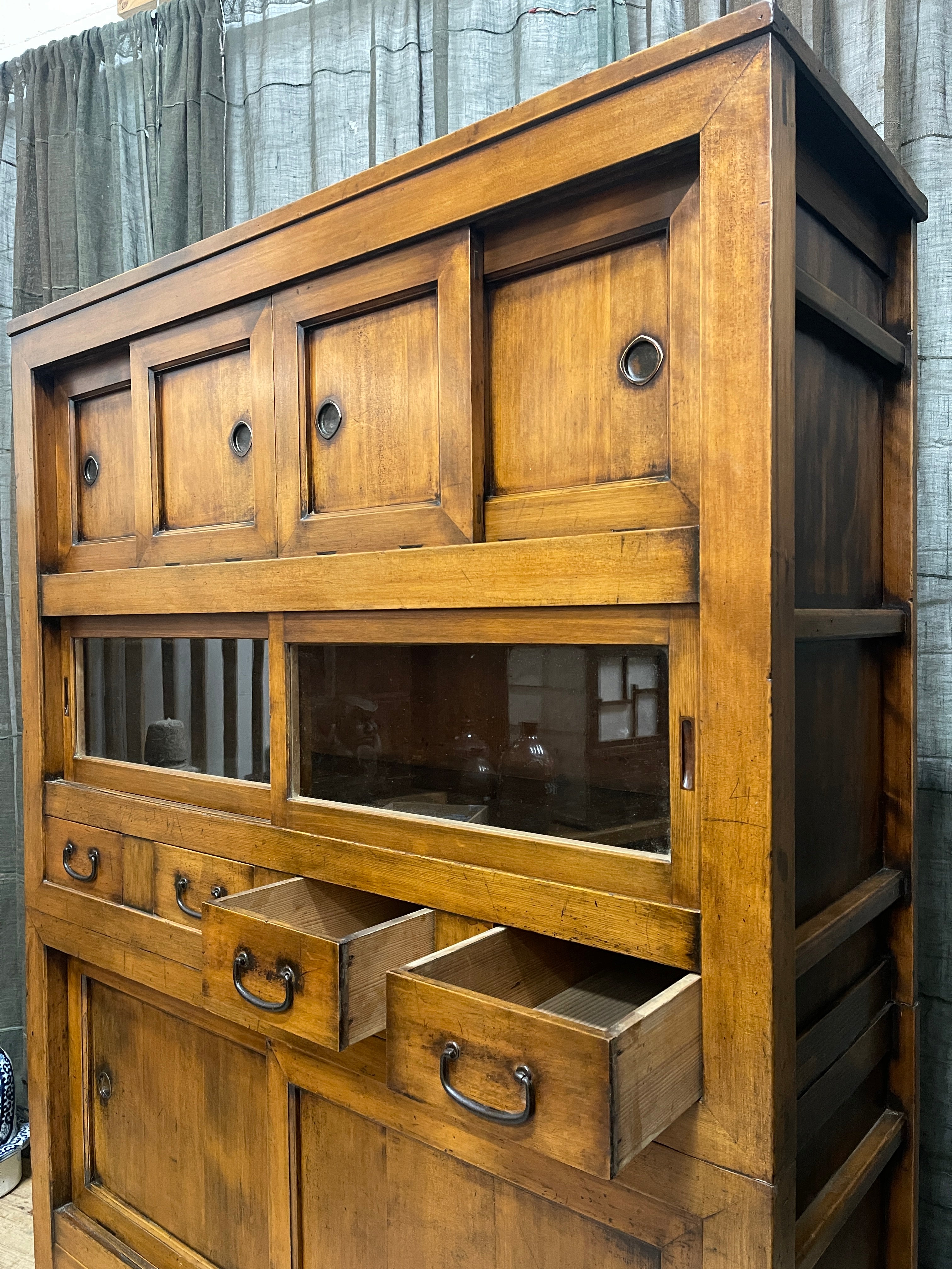Japanese Mizuya, Kitchen Cabinet - Cedar & Cypress | Taisho, c.1915