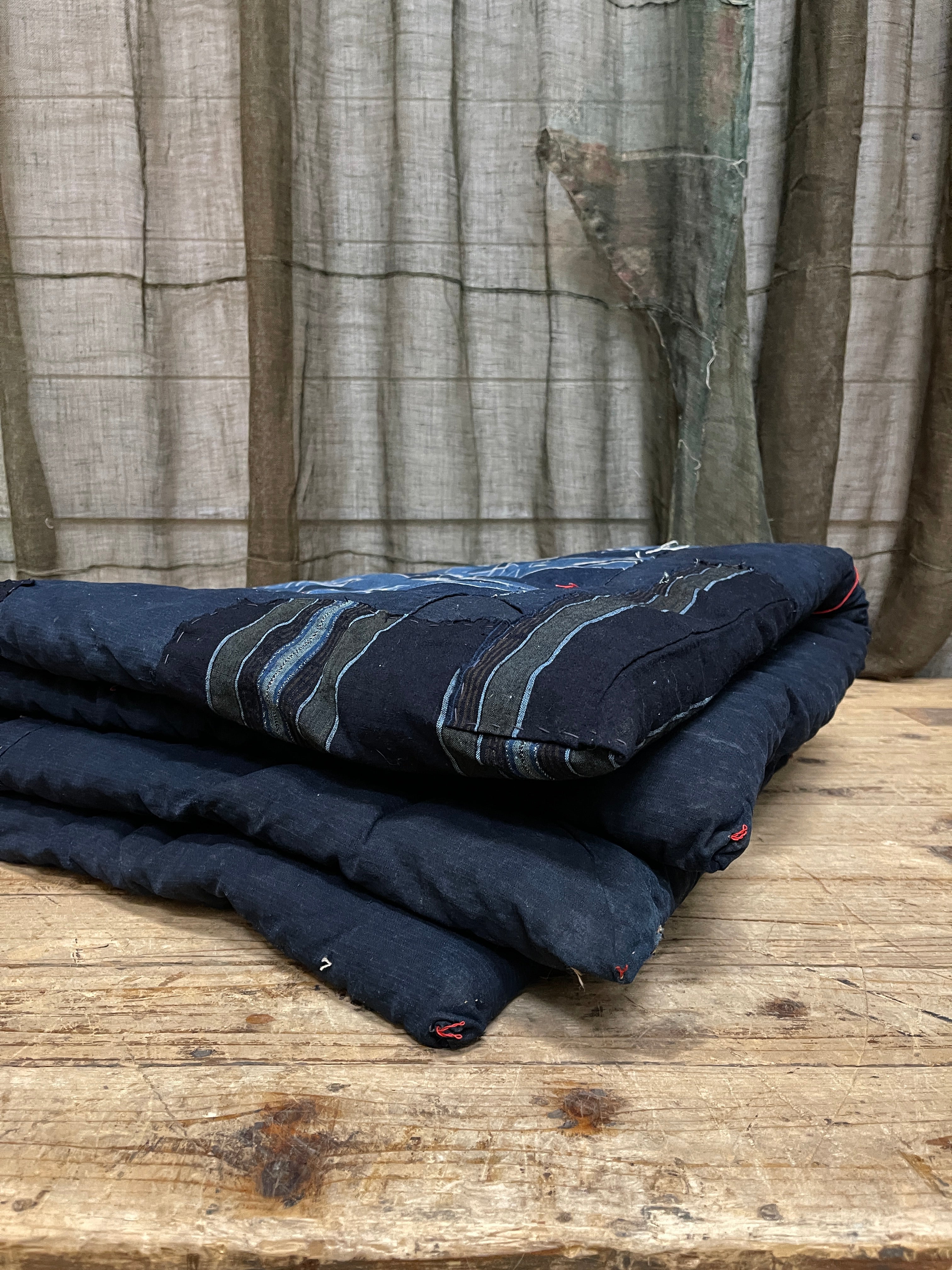 Antique Japanese Indigo Cotton Futon | Meiji