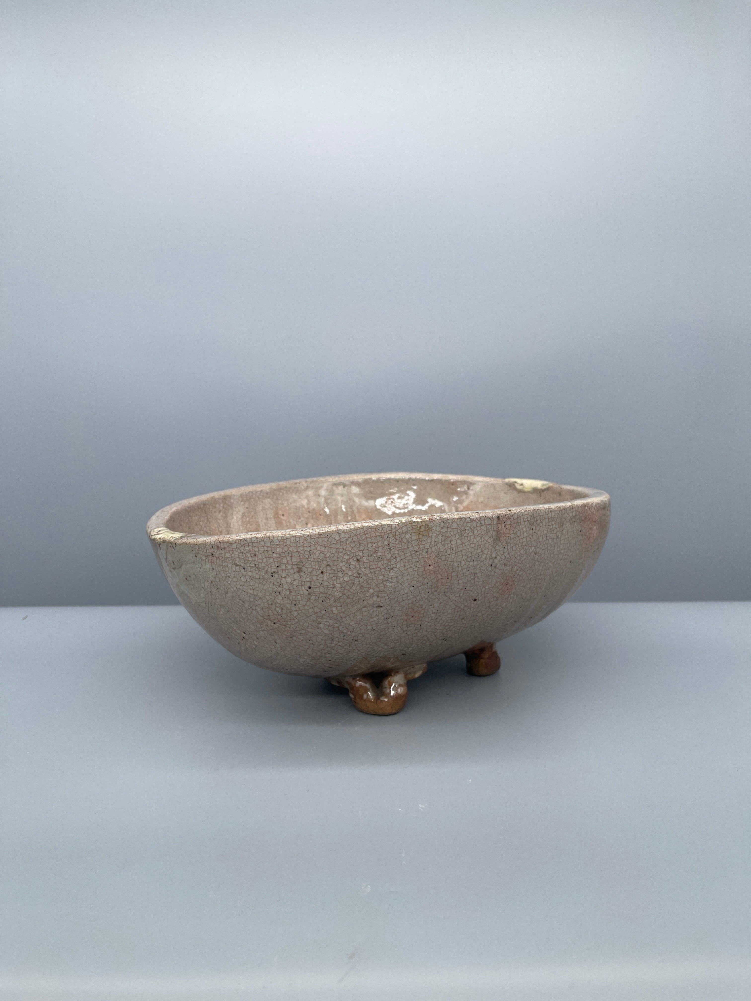 Vintage Japanese Hagi-Ware Serving Bowl