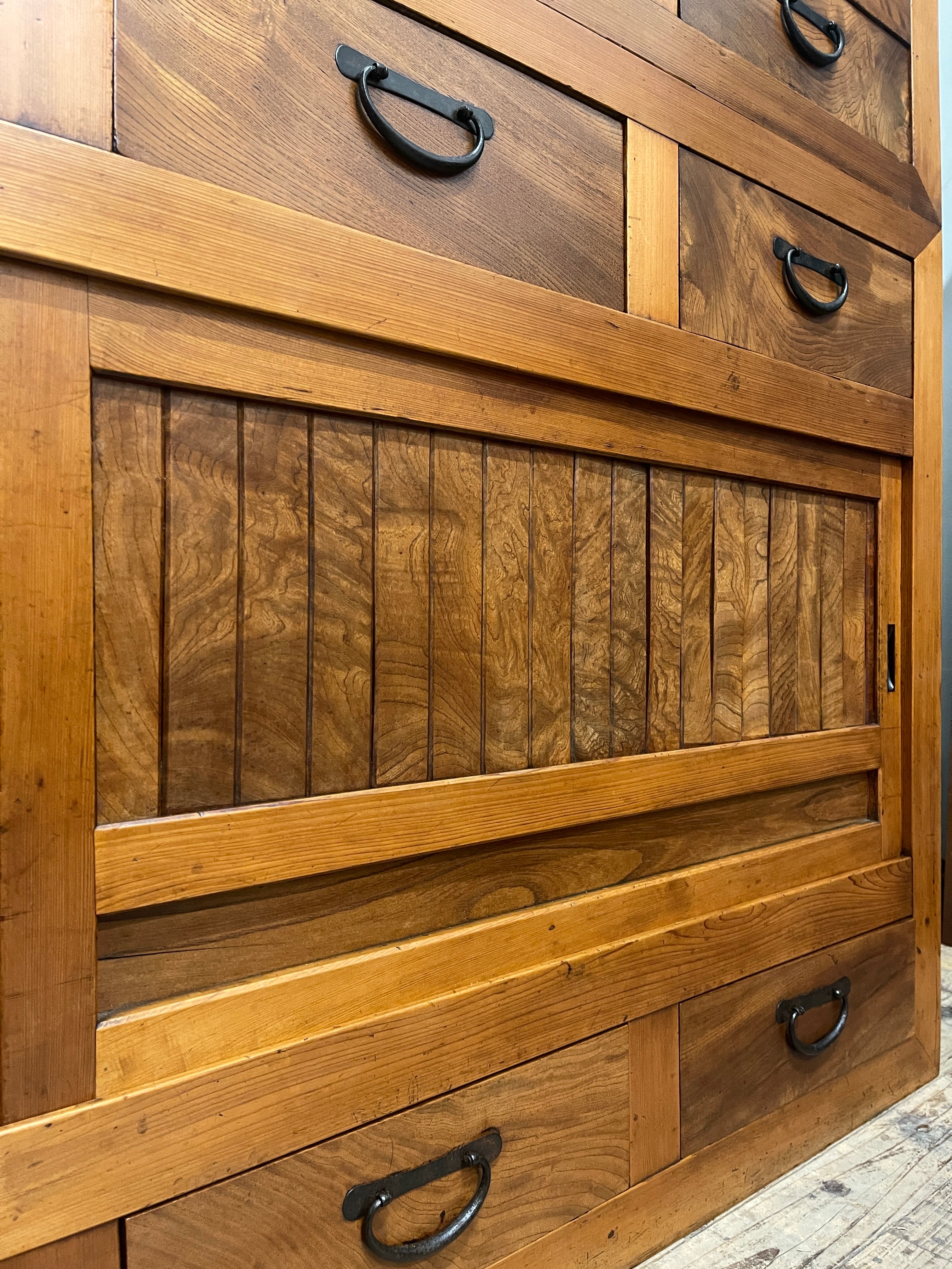 Japanese Mizuya, Kitchen Cabinet - Cedar & Cypress & Elm | Taisho, c.1920