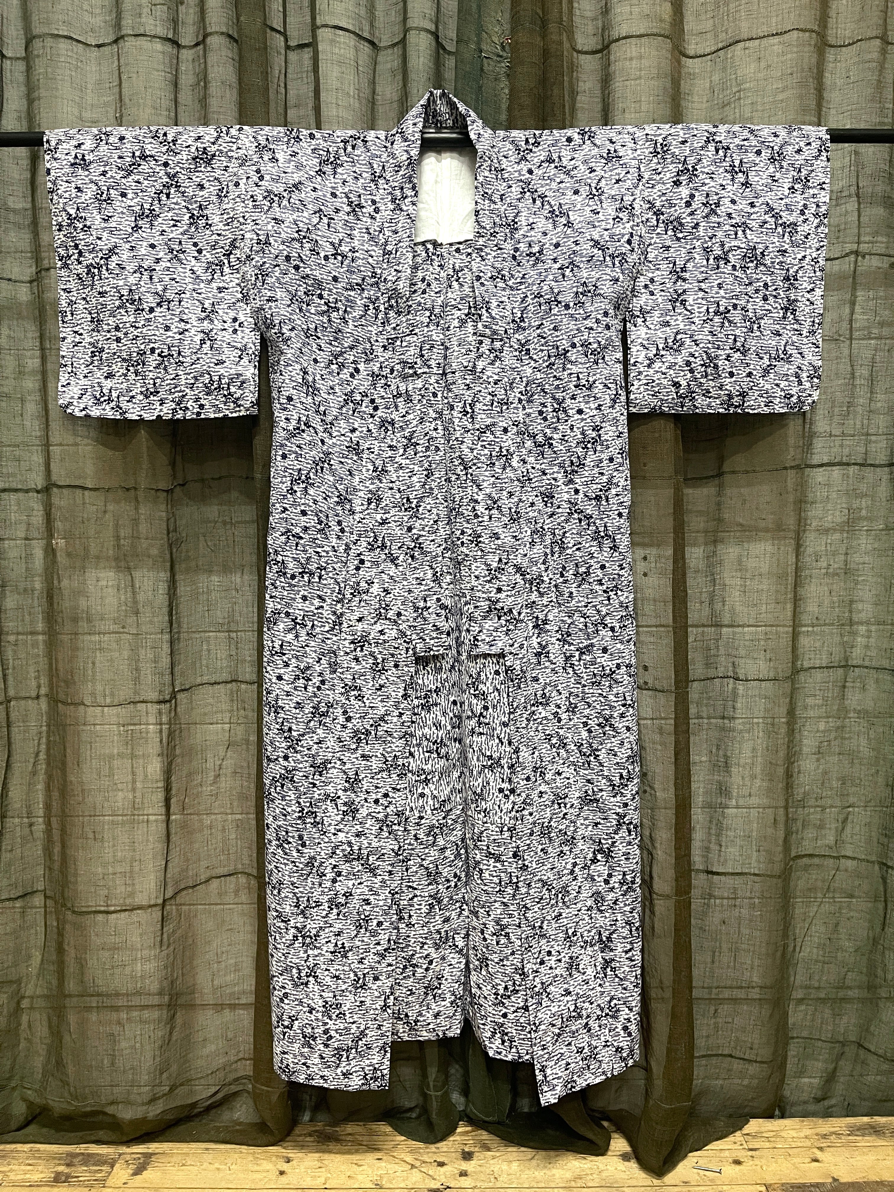 Vintage Yukata, Japanese Cotton Kimono