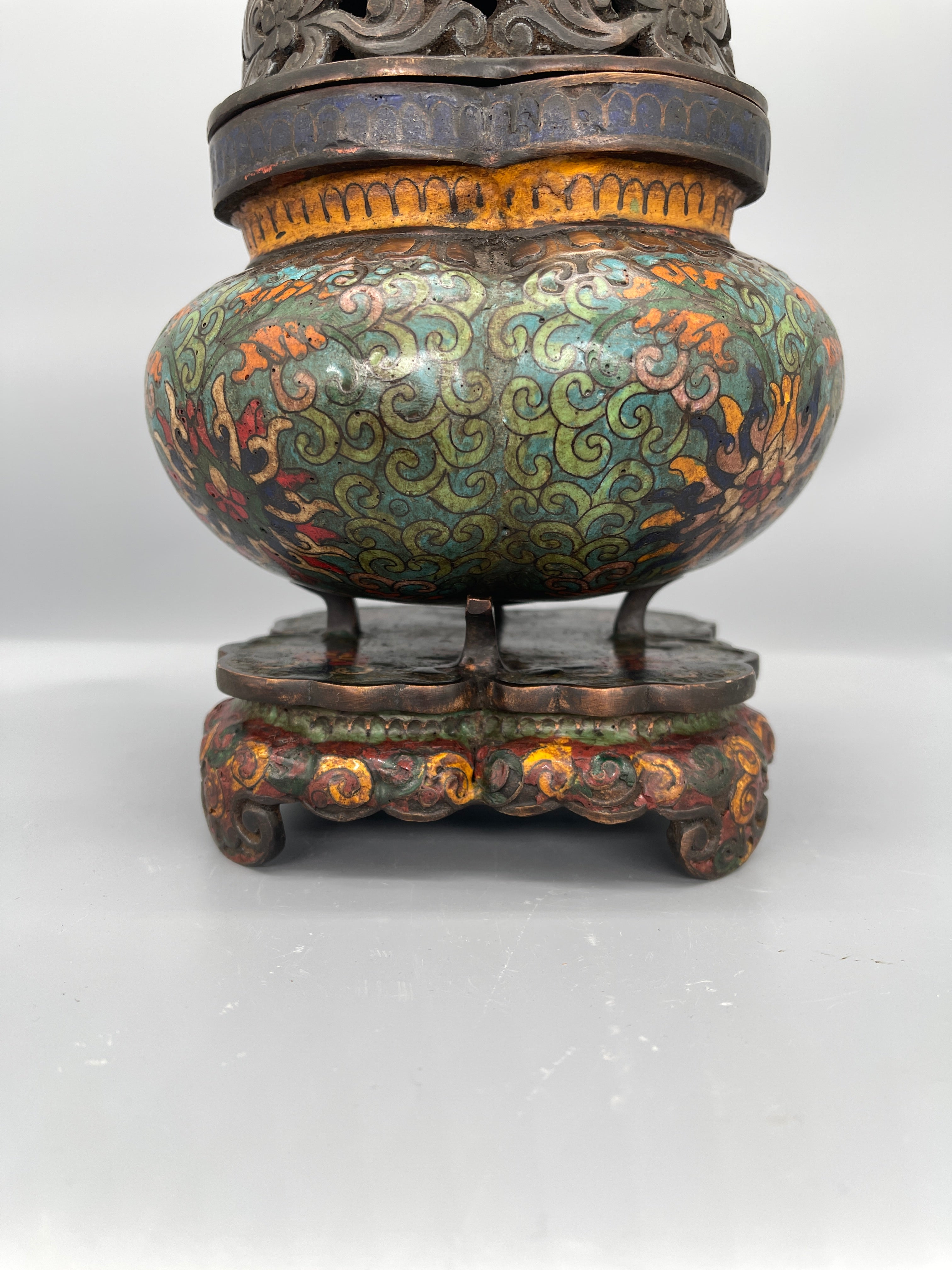 Vintage Chinese Cloisonne Incense Burner