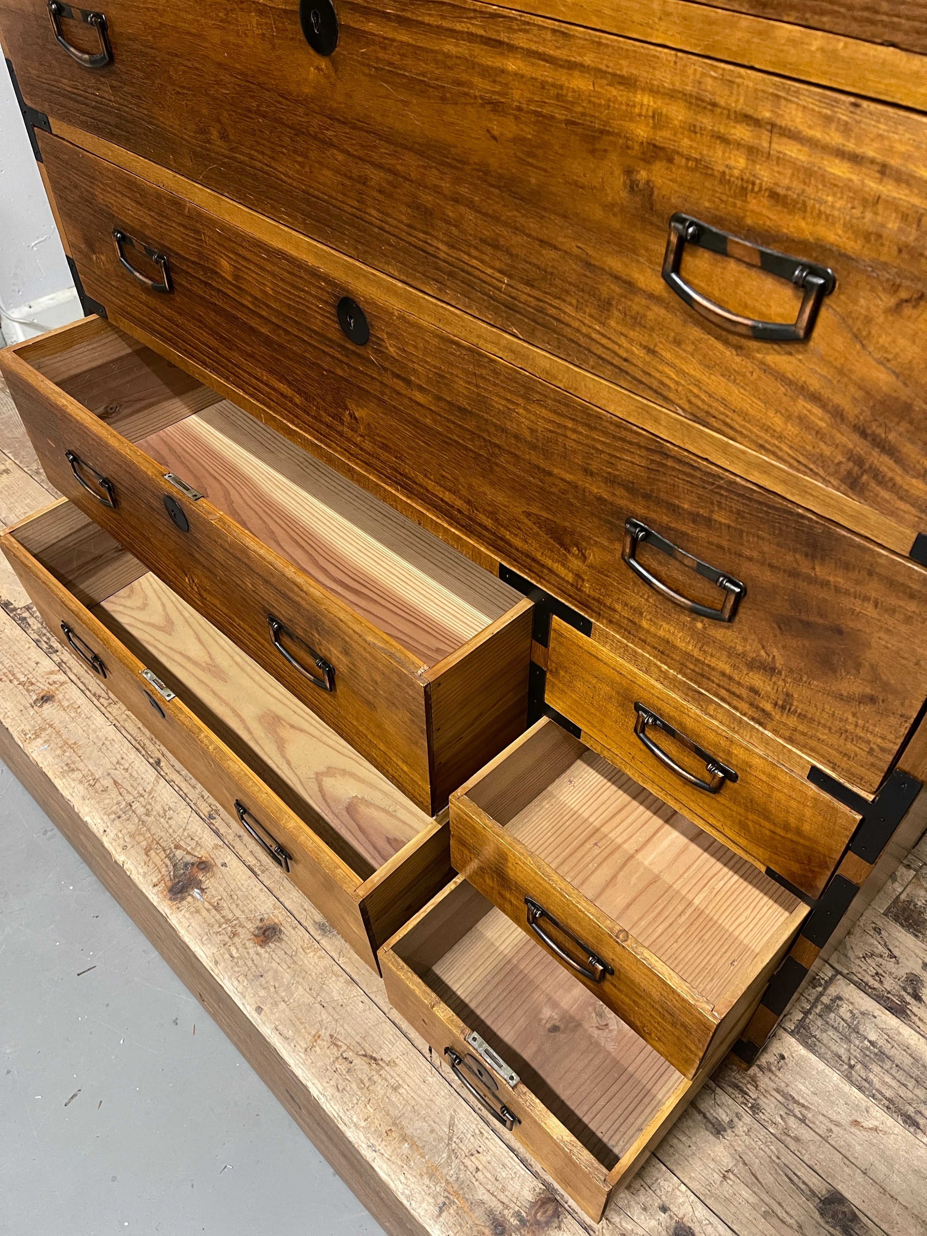 Japanese Kimono Chest of Drawers - Paulownia & Cedar | Showa