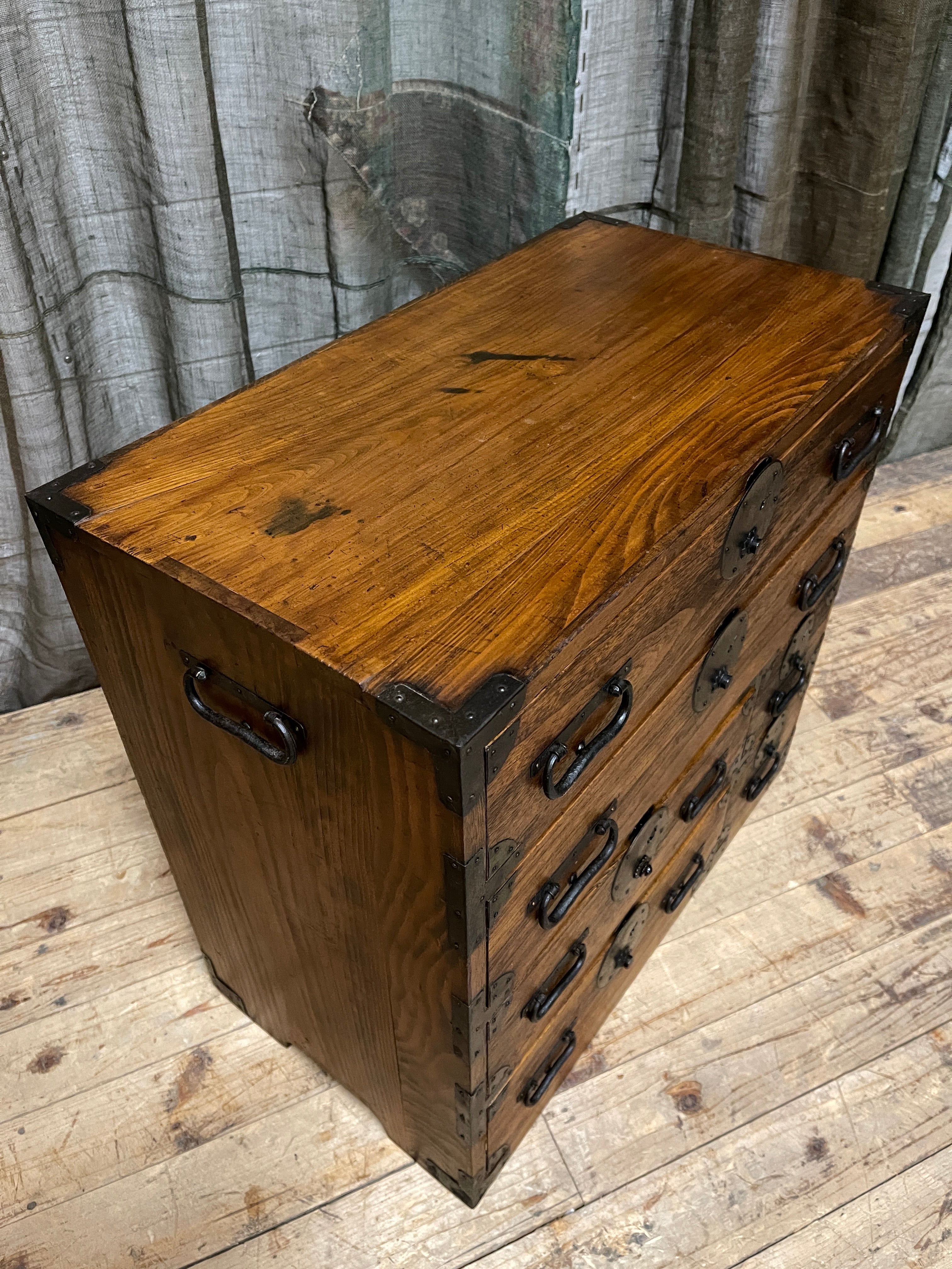 Ko Dansu, Japanese Side Cabinet - Paulownia | Meiji