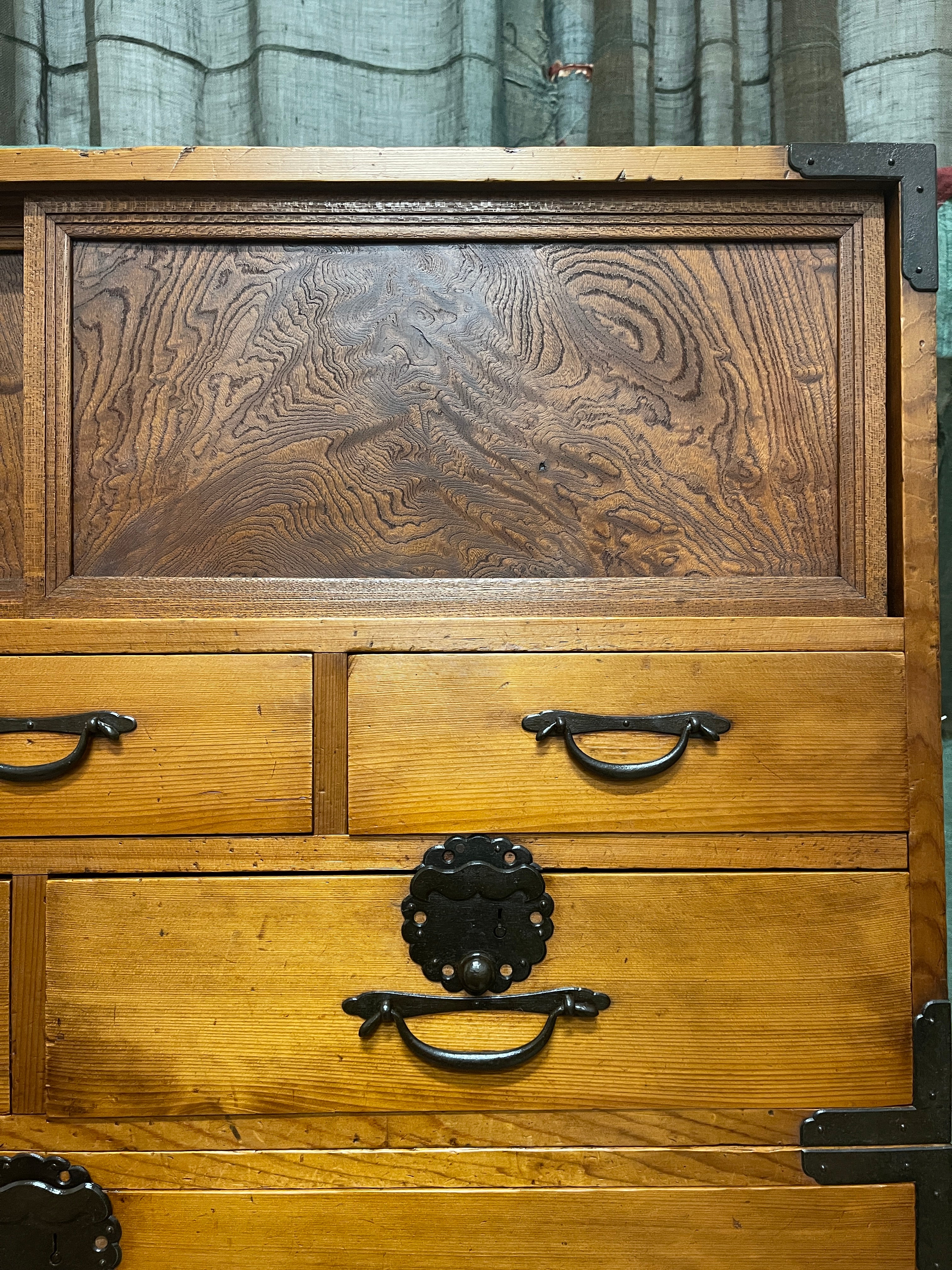 Vintage Japanese Kimono Storage Chest of Drawers - Paulownia & Elm | c.1890