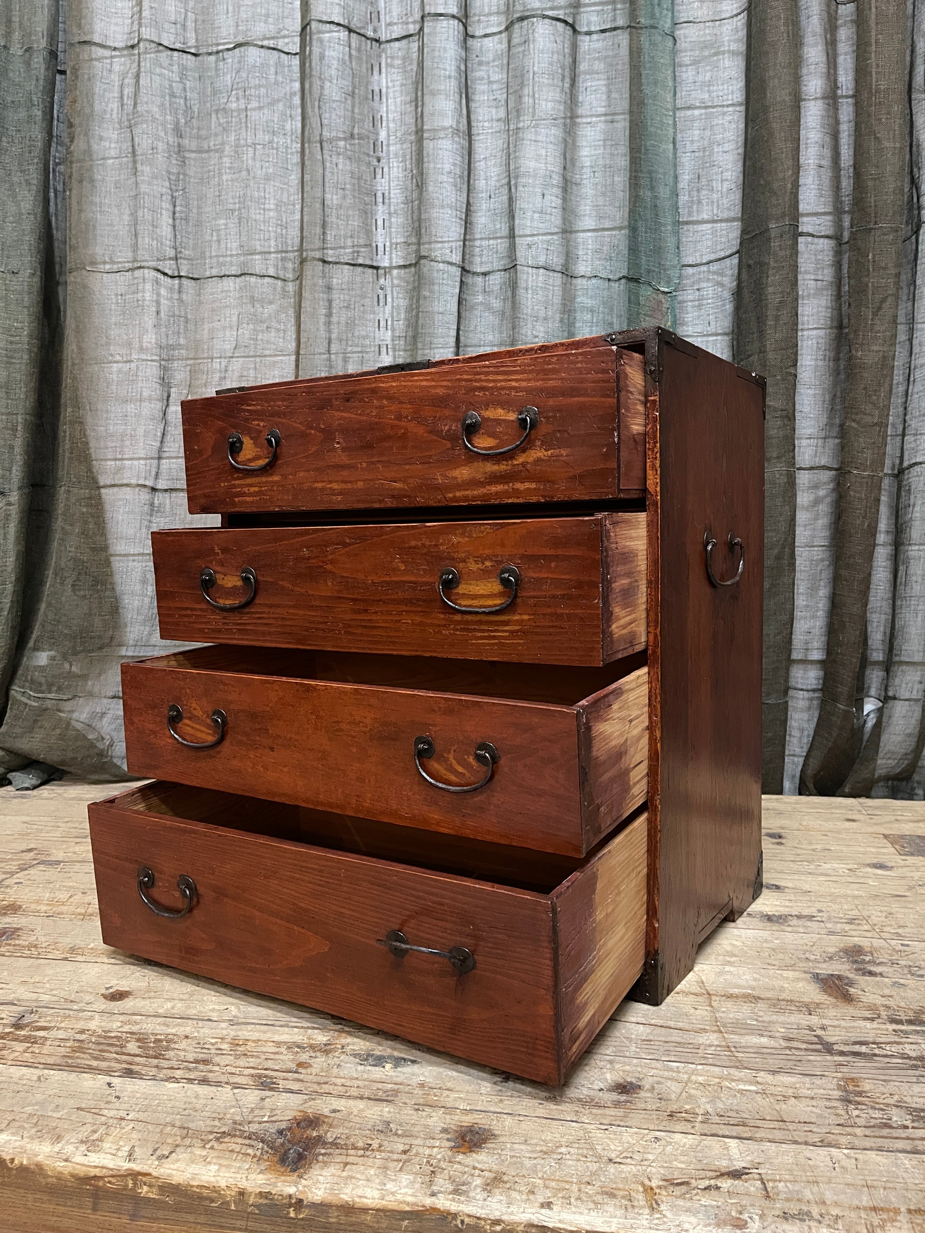 Ko Dansu, Japanese Side Cabinet - Cypress | Meiji, c.1900