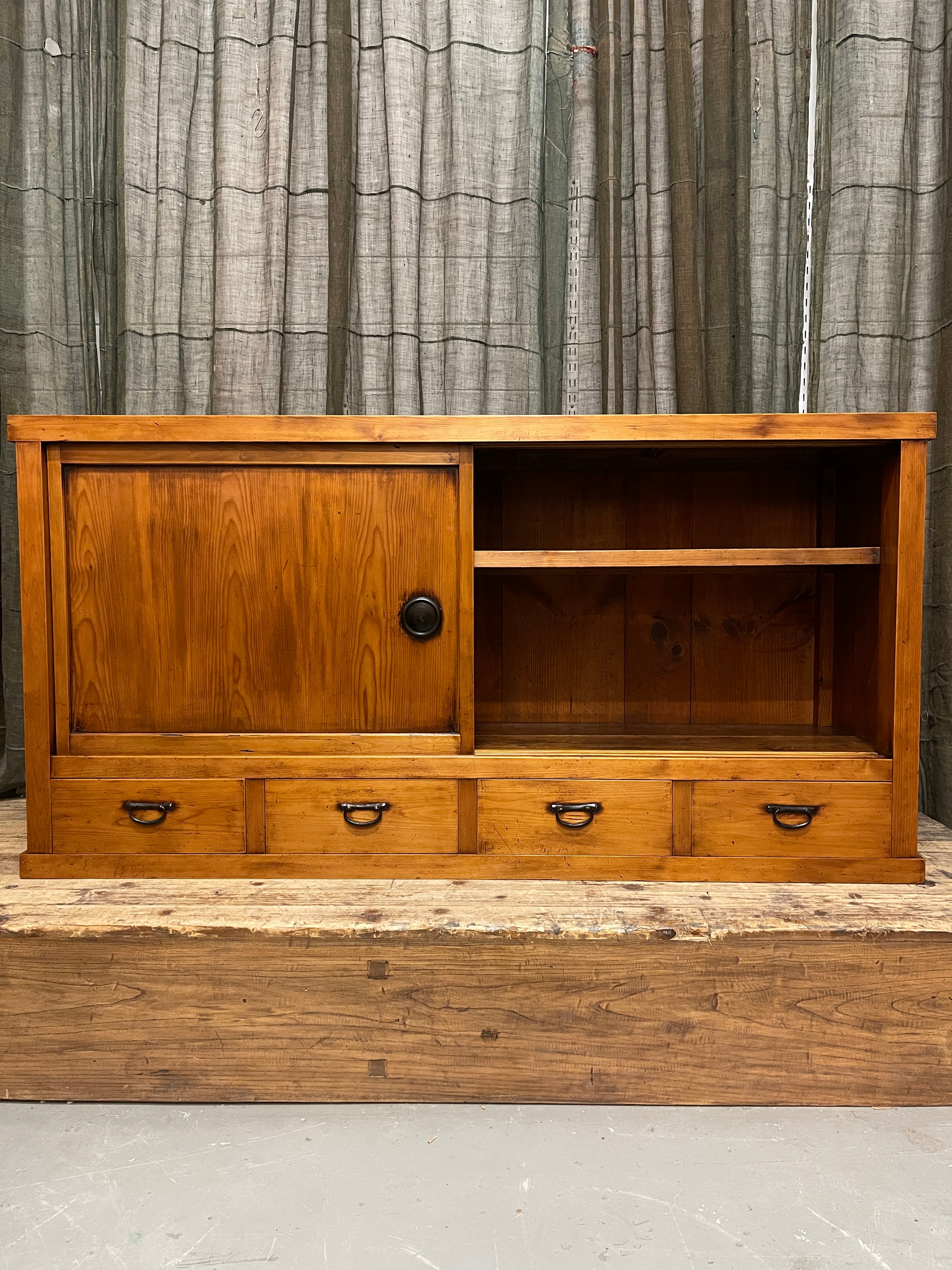 Antique Japanese Sideboard - Cedar & Cypress | Meiji