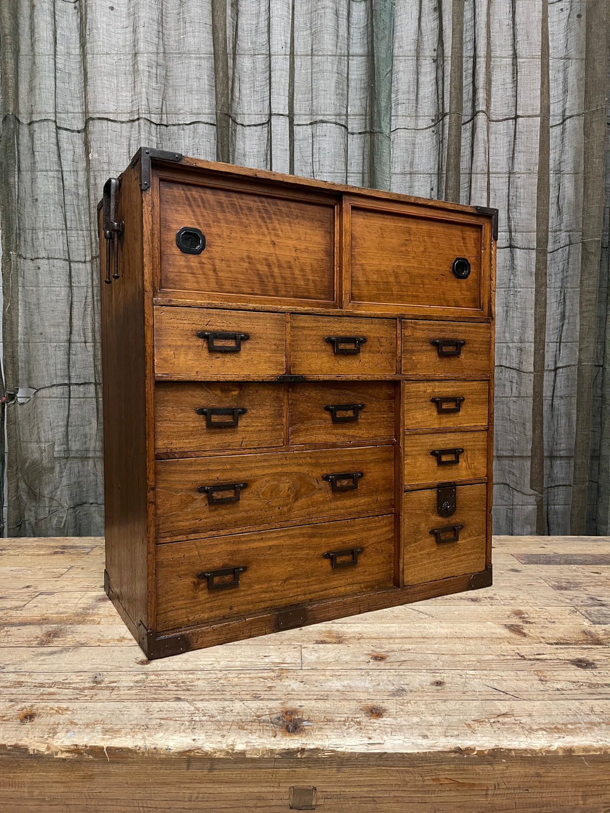 Antique Japanese Choba Dansu, Merchant's Chest - paulownia | Meiji