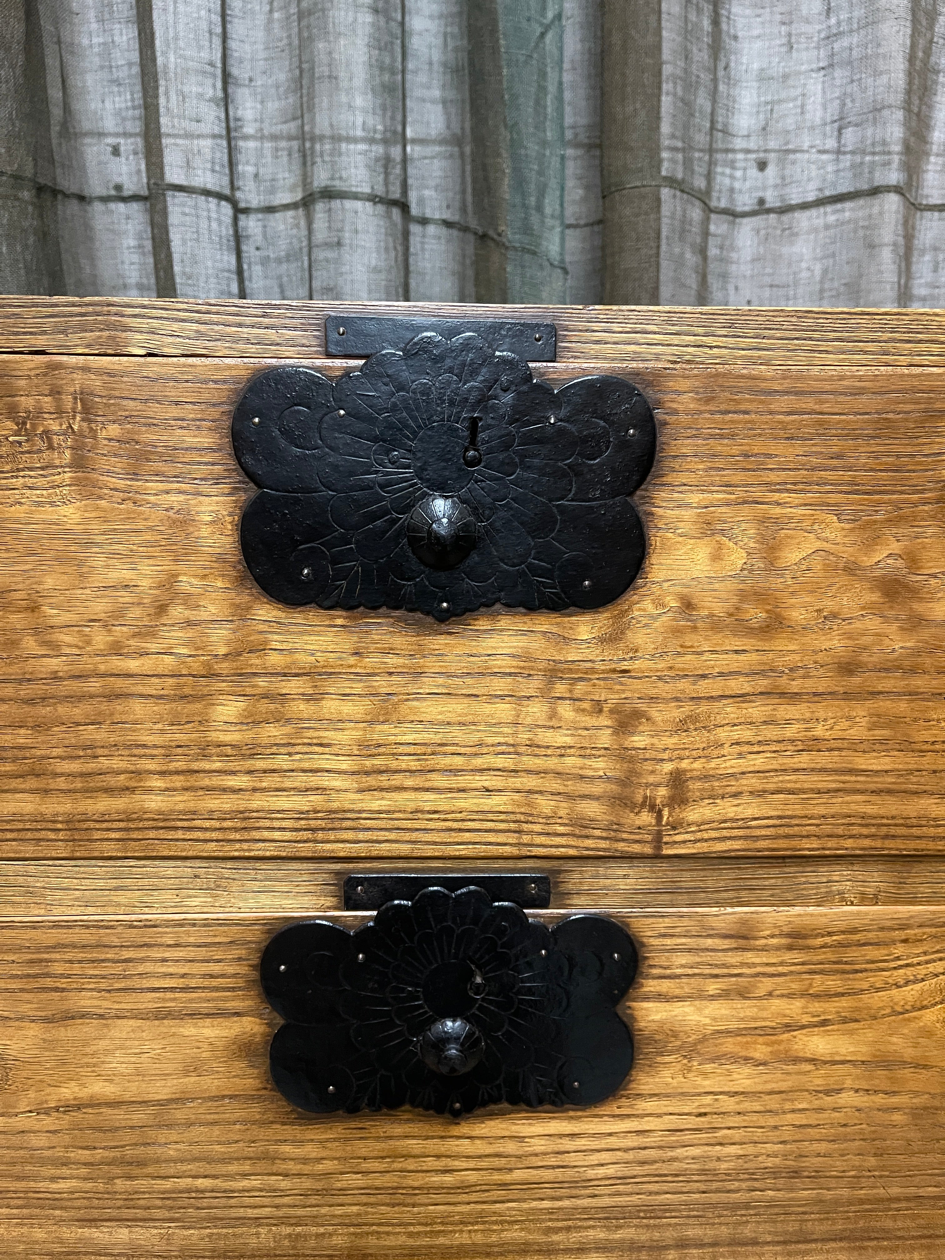 Japanese Kimono Storage Chest-on-Chest, Isho Dansu - Paulownia | Meiji