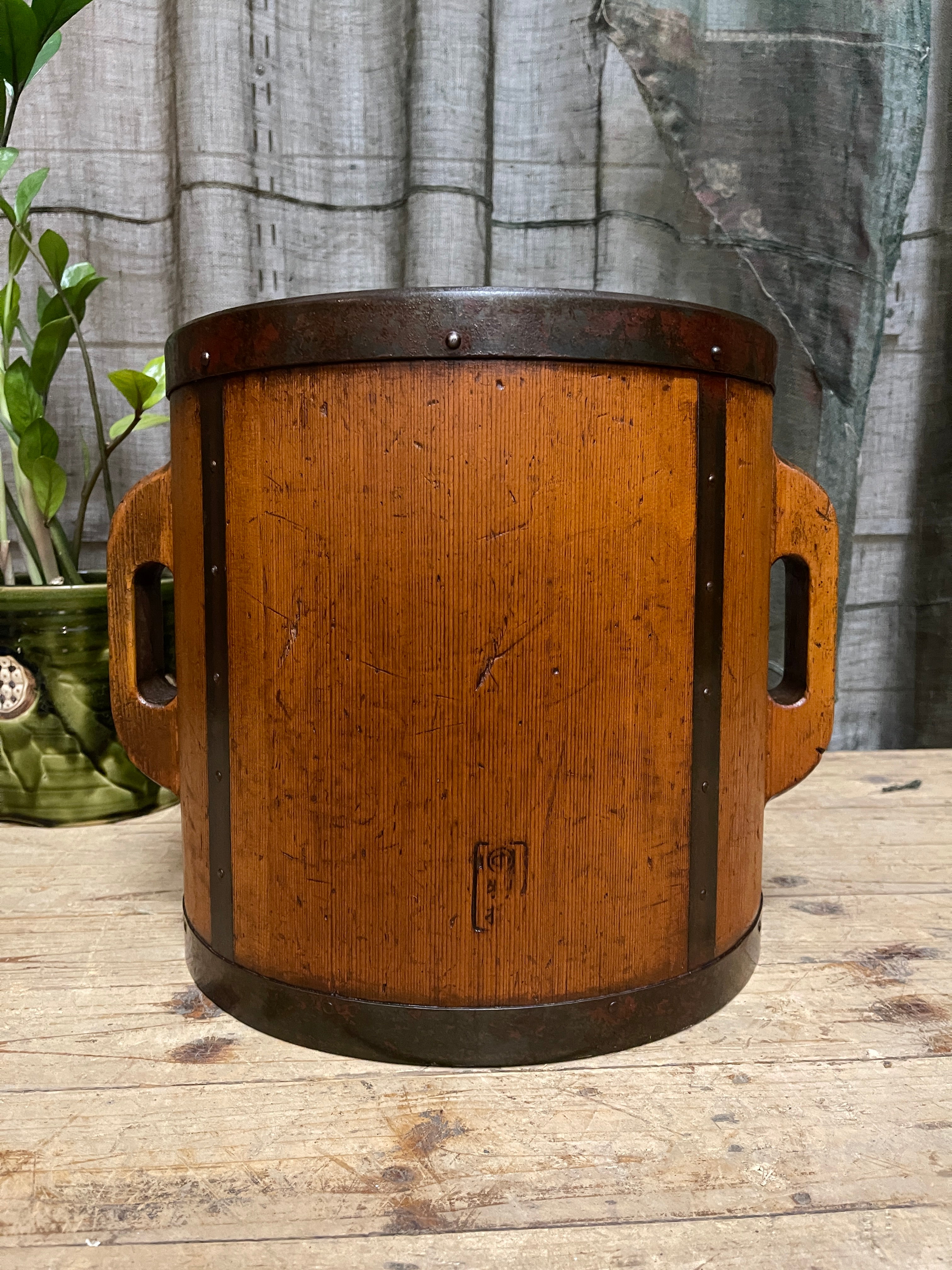 Tomasu, Antique Japanese Rice Measure Bucket