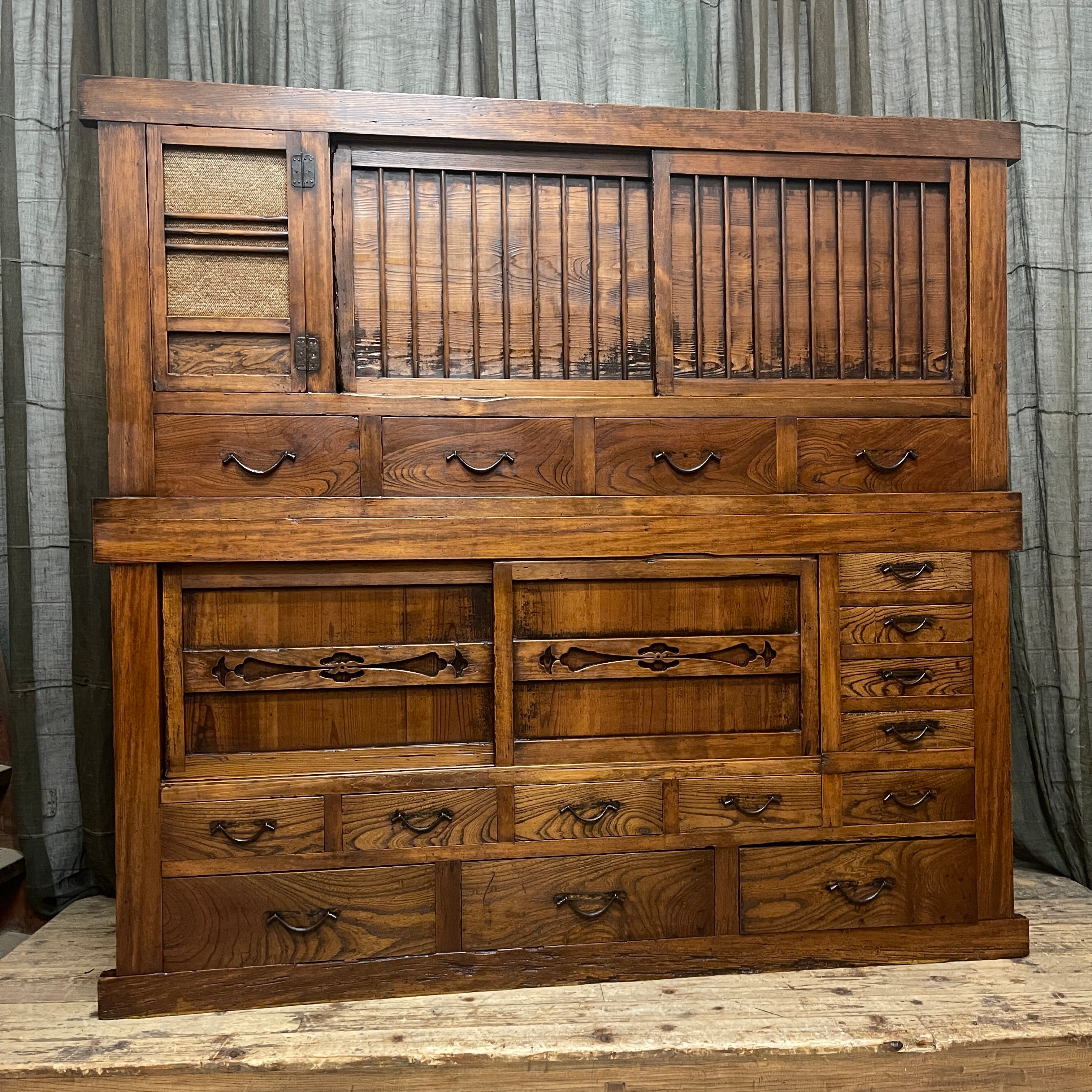 Japanese Mizuya, Kitchen Cabinet - Cedar & Cypress & Elm | Meiji