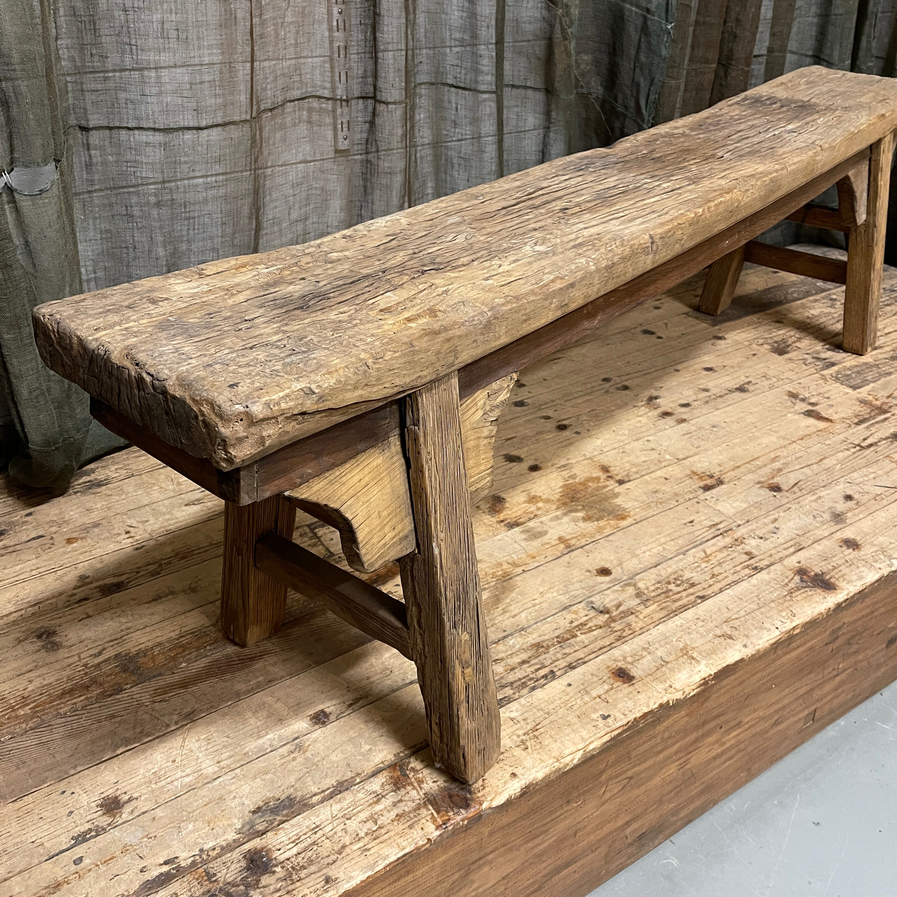 Antique Chinese Bench - Elm
