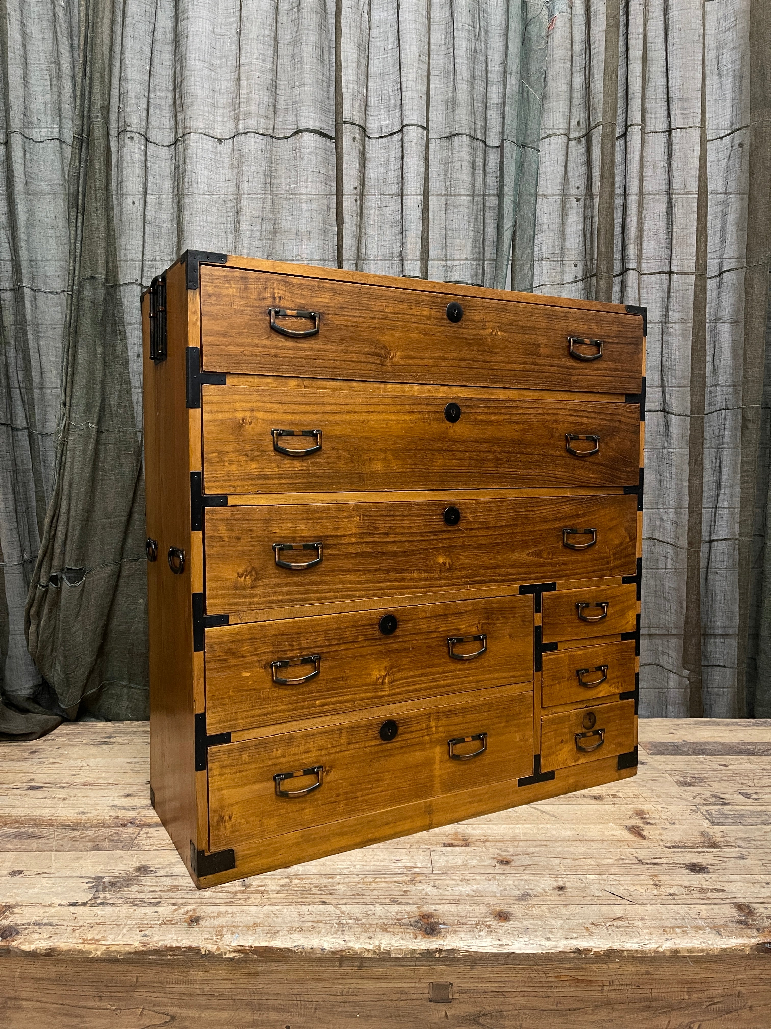 Japanese Kimono Chest of Drawers - Paulownia & Cedar | Showa