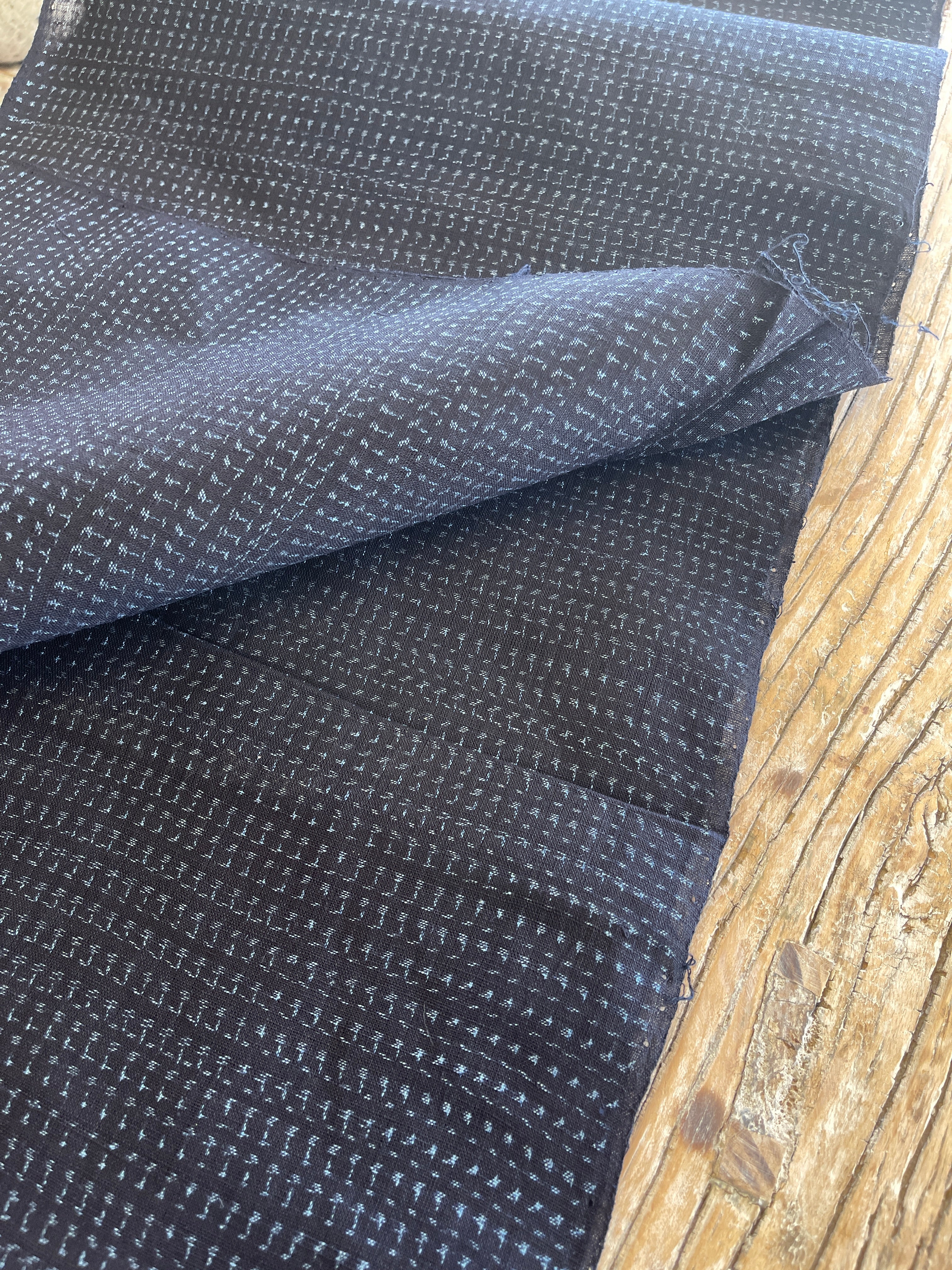 Japanese Kasuri Cotton Fabric, Indigo