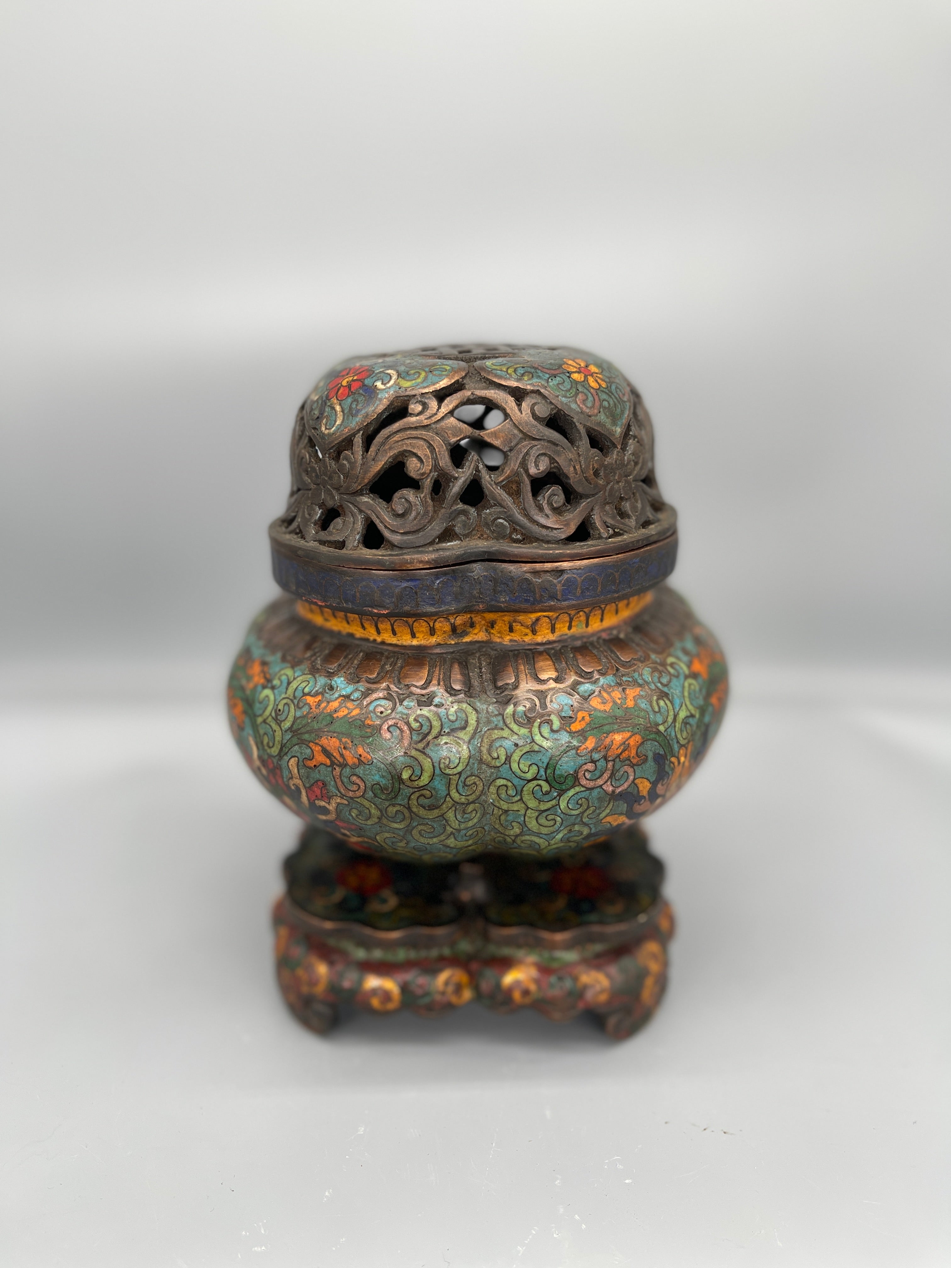 Vintage Chinese Cloisonne Incense Burner