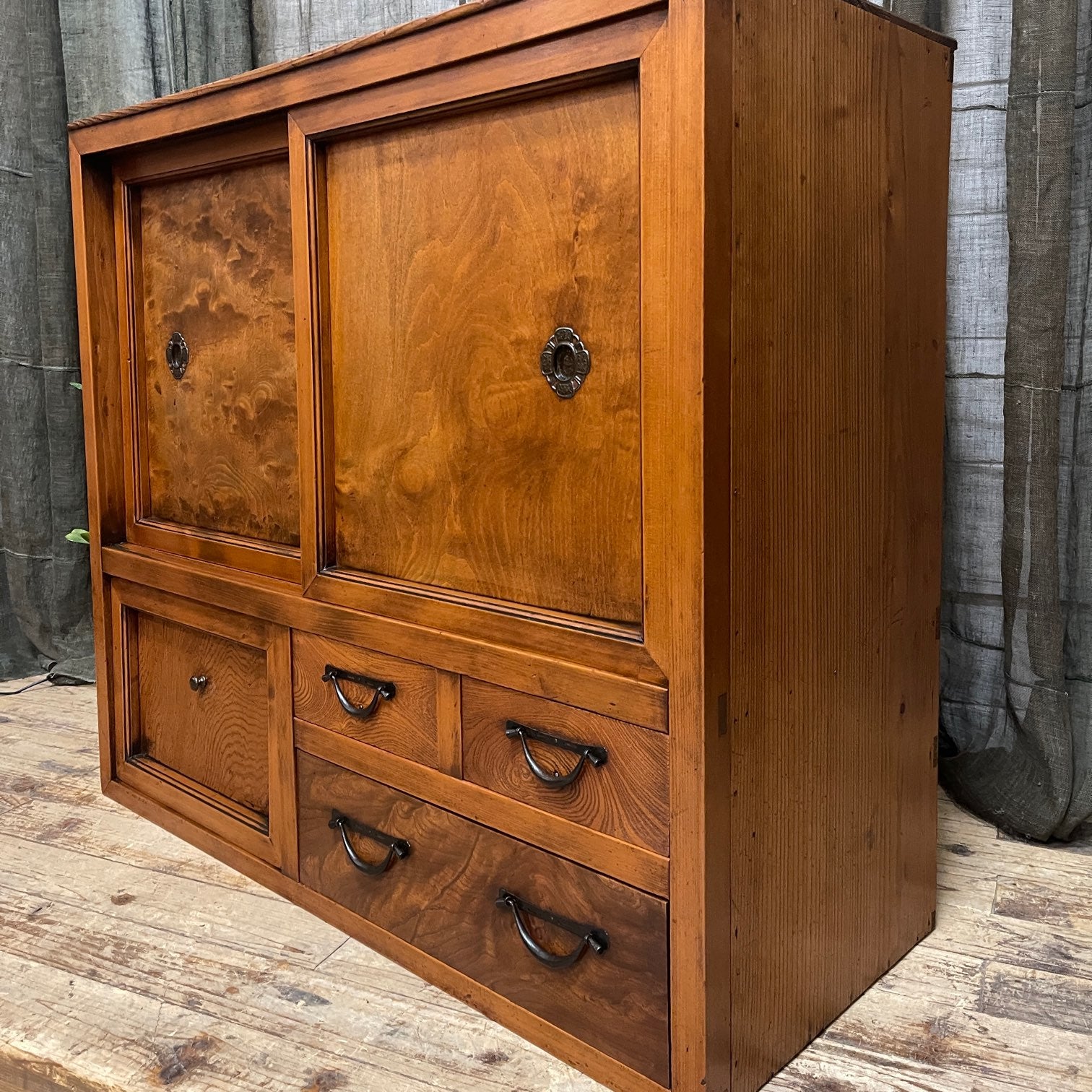 Antique Japanese Storage Cabinet - Cypress & Cedar | Meiji, c.1900