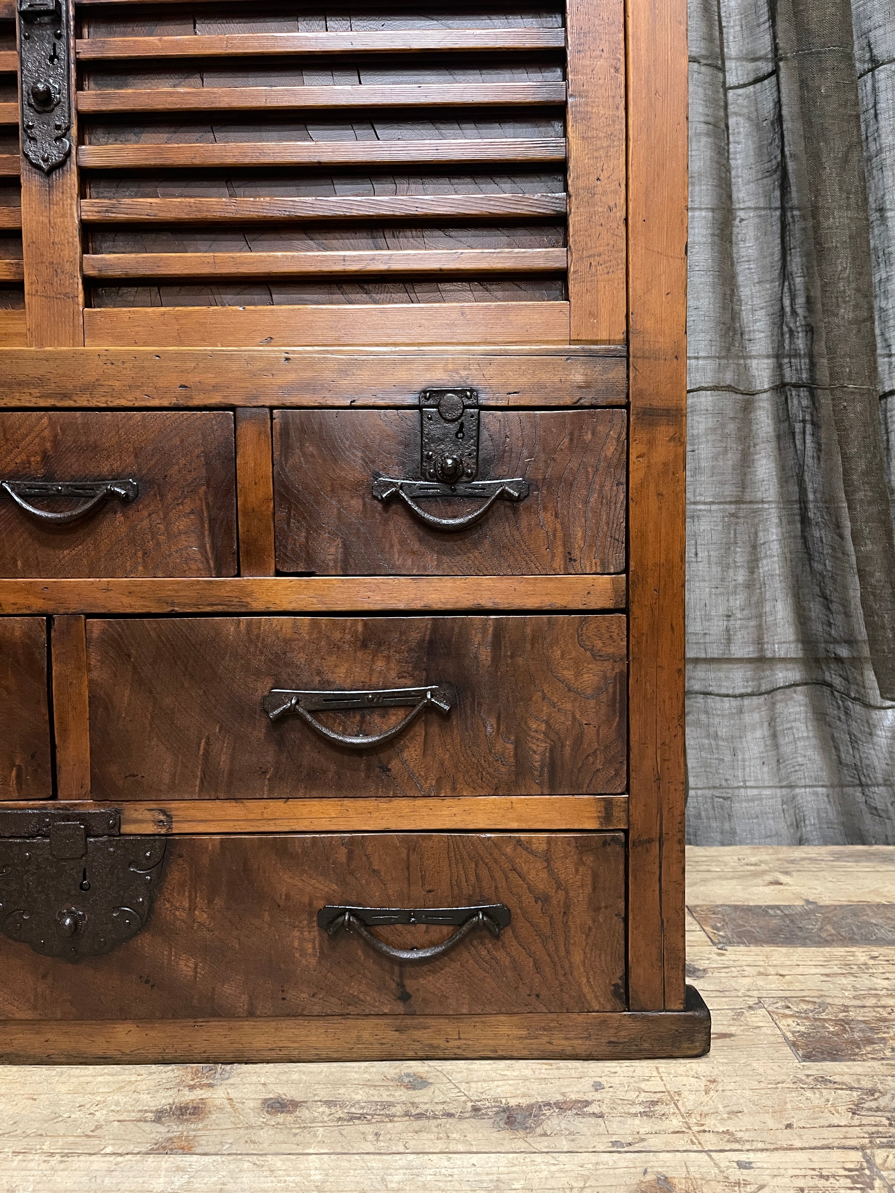 Japanese Storage Cabinet - Cypress, Elm & Cedar | Meiji