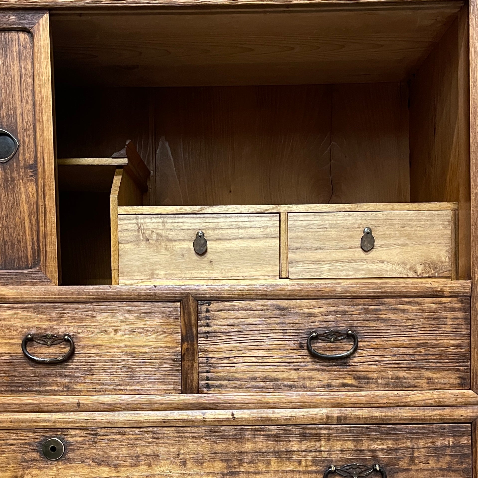 Japanese Three-Piece Kimono Chest of Drawers - Paulownia & Cypress| 1930's