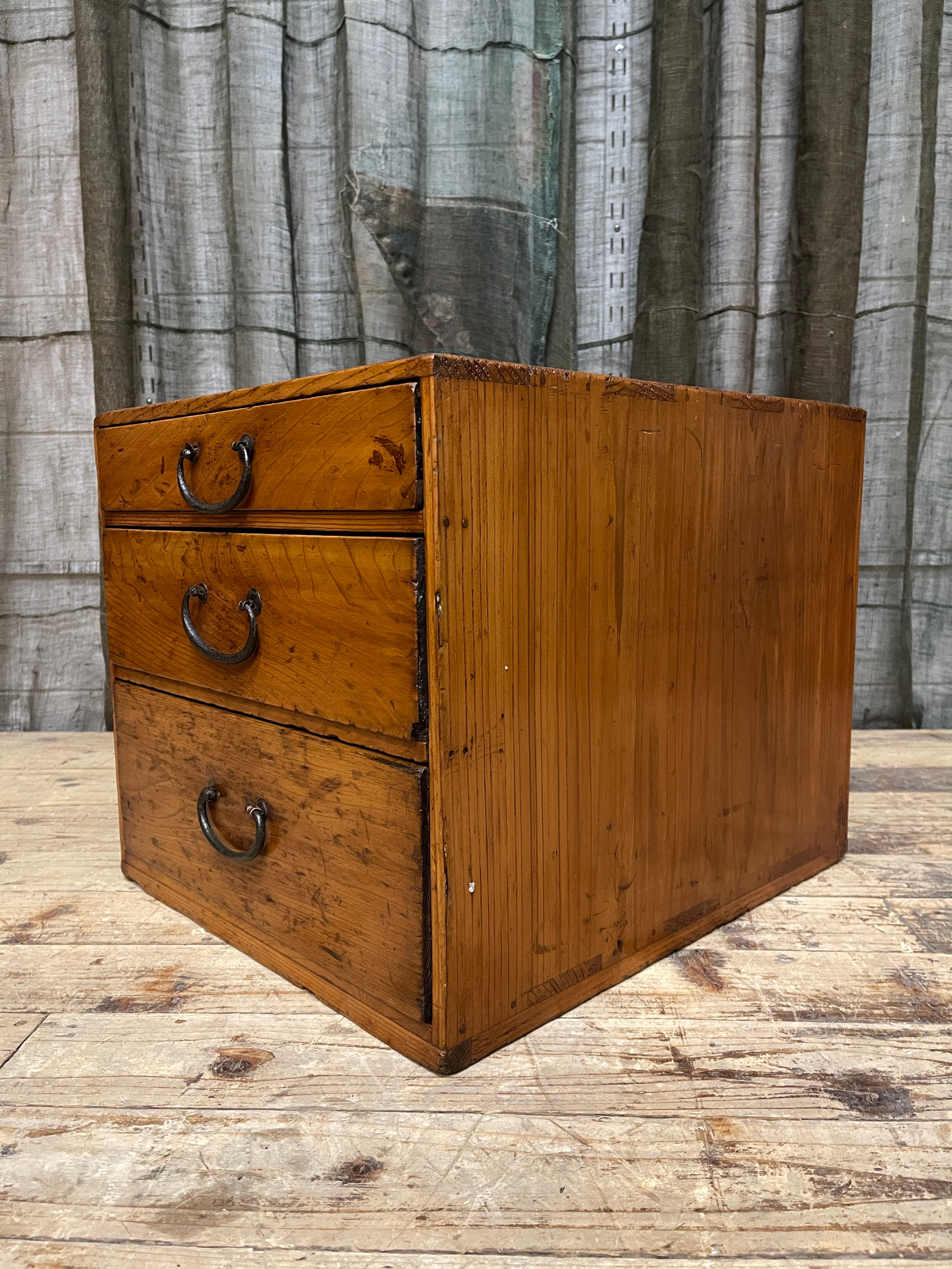 Japanese 3 Drawer Document Box - Cypress | Meiji