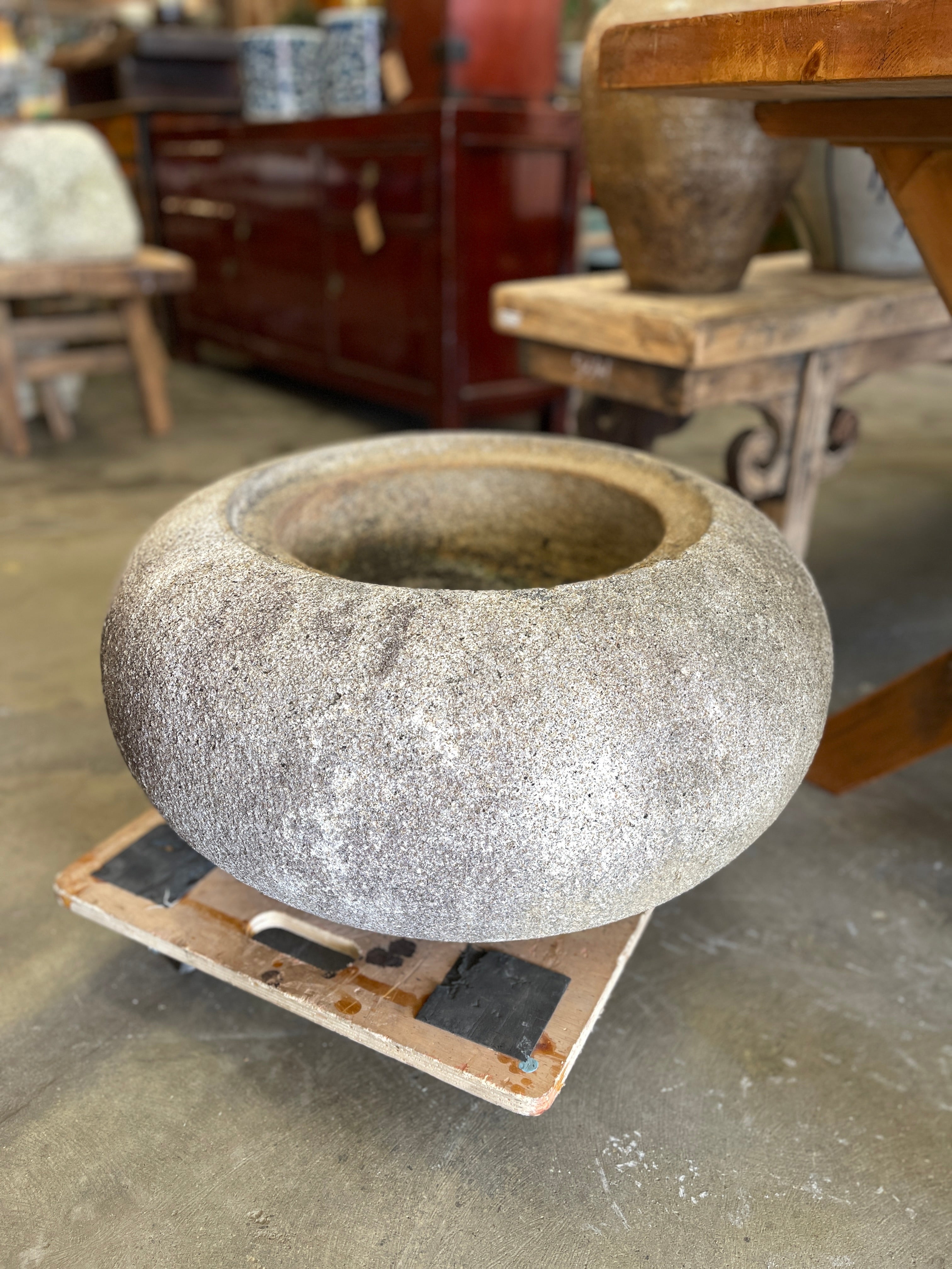Japanese Chozubachi, Stone Water Basin - Granite | Early 20th Century