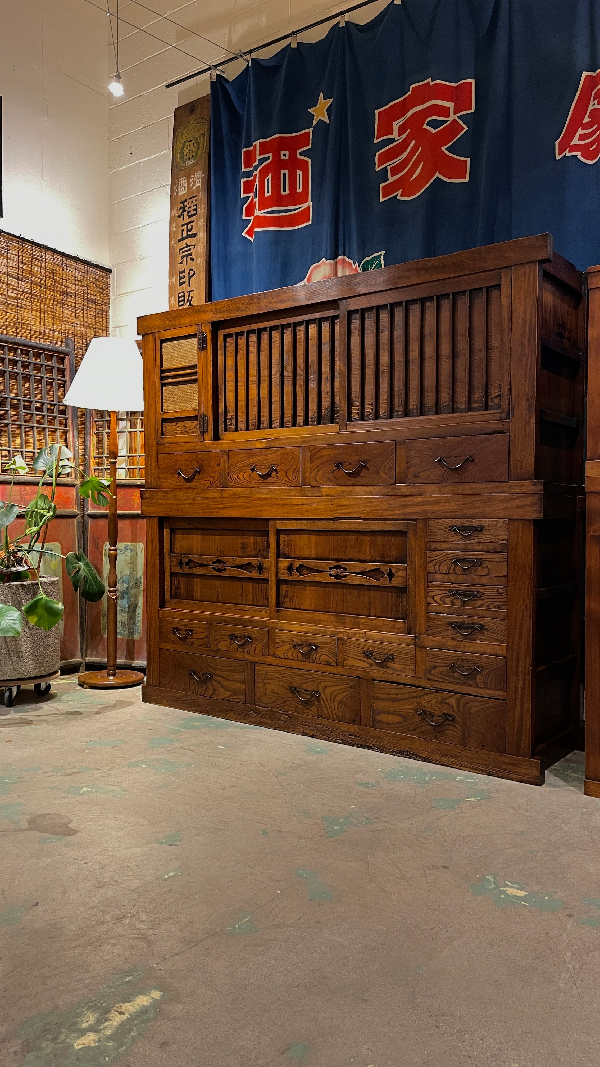 Japanese Mizuya, Kitchen Cabinet - Cedar & Cypress & Elm | Meiji