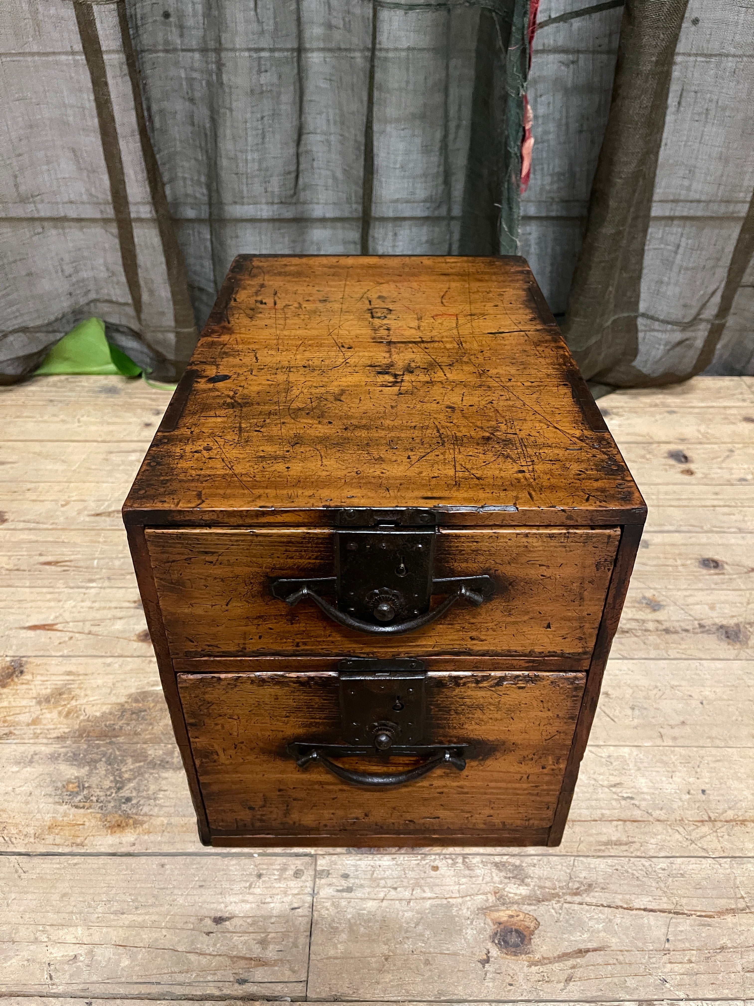 Japanese 2 Drawer Document Box - Cypress| Meiji