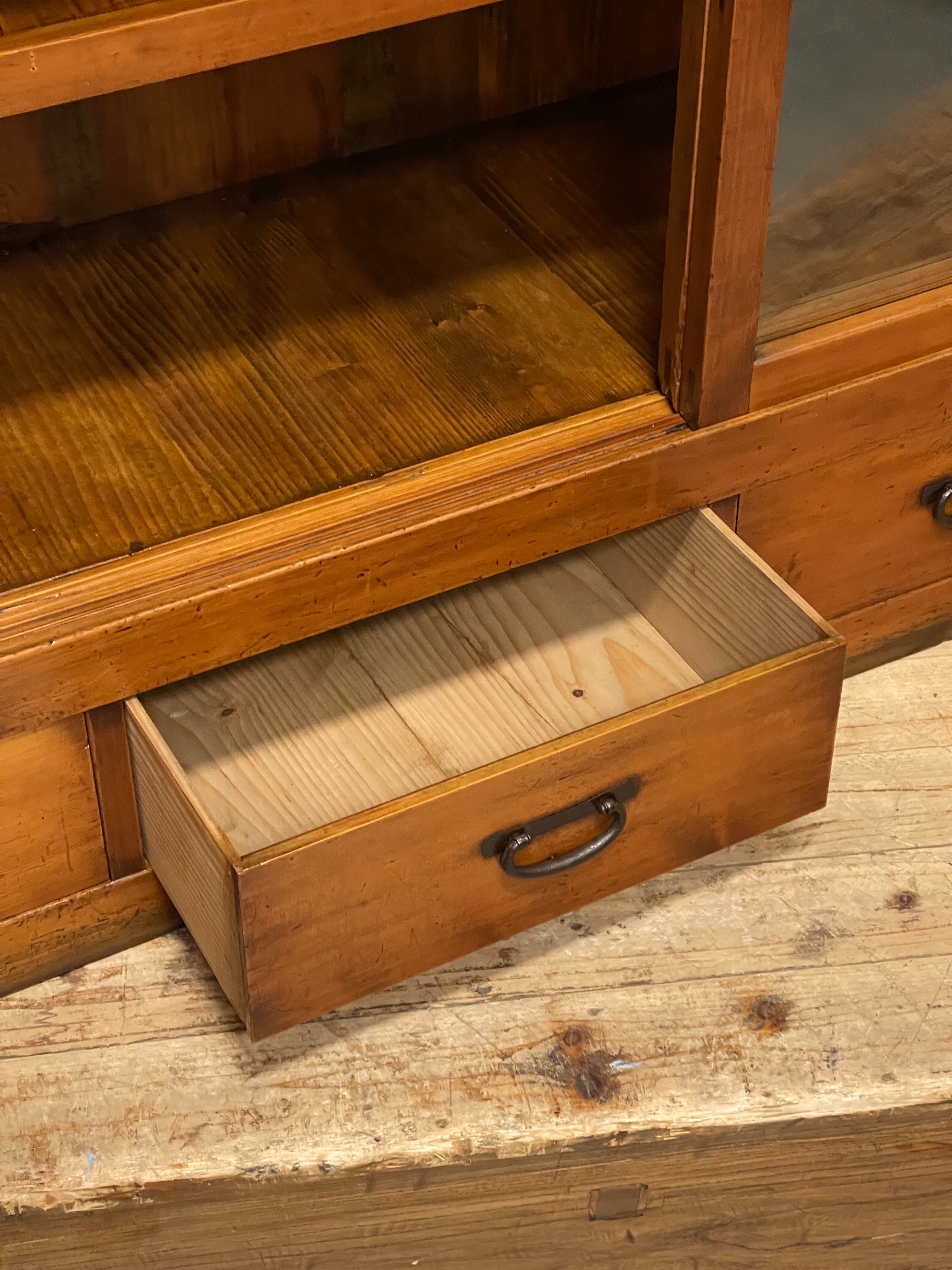Antique Japanese Shop Display Cabinet - Cypress | Meiji