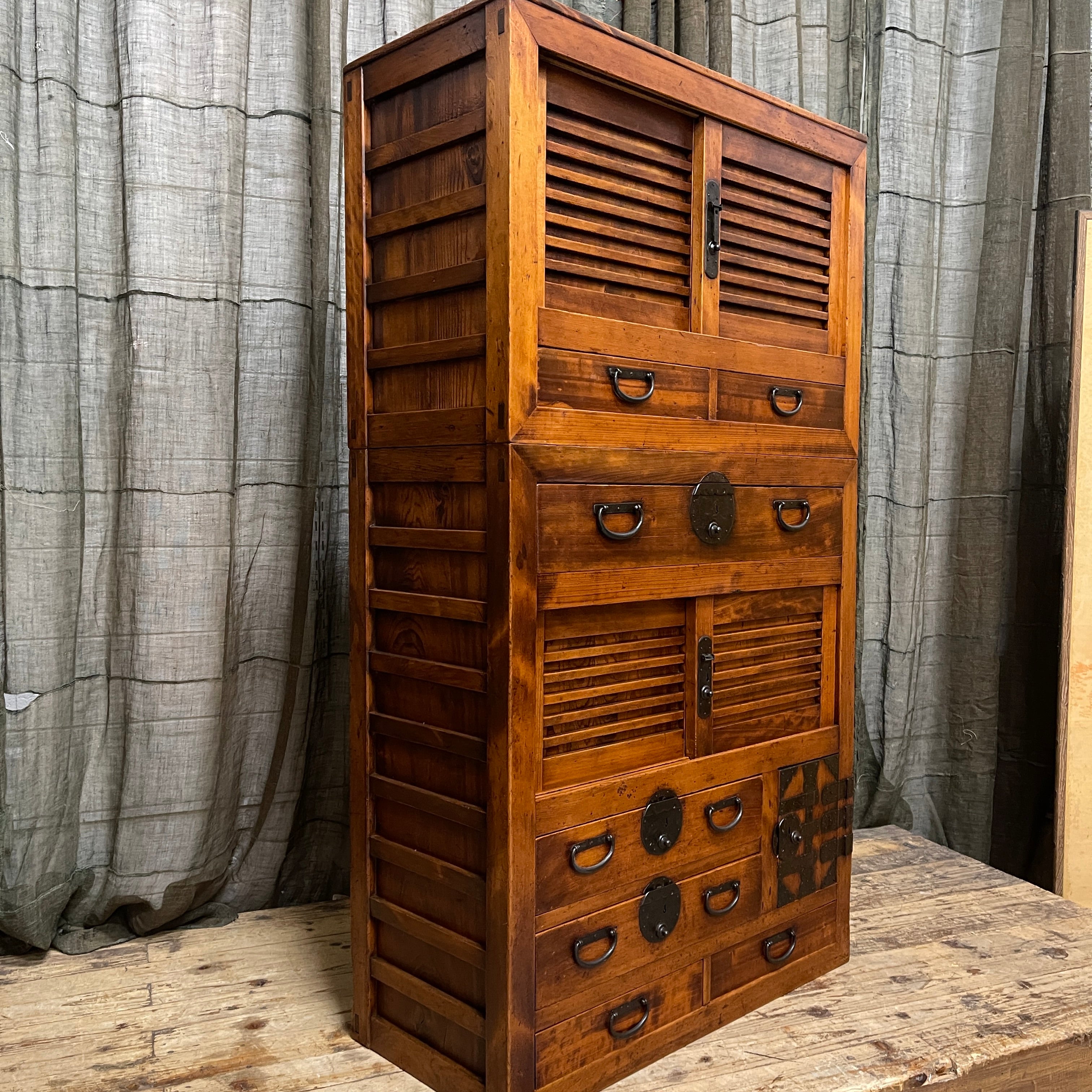 Japanese Choba Dansu, Merchant’s Chest – Cedar & Cypress | Meiji