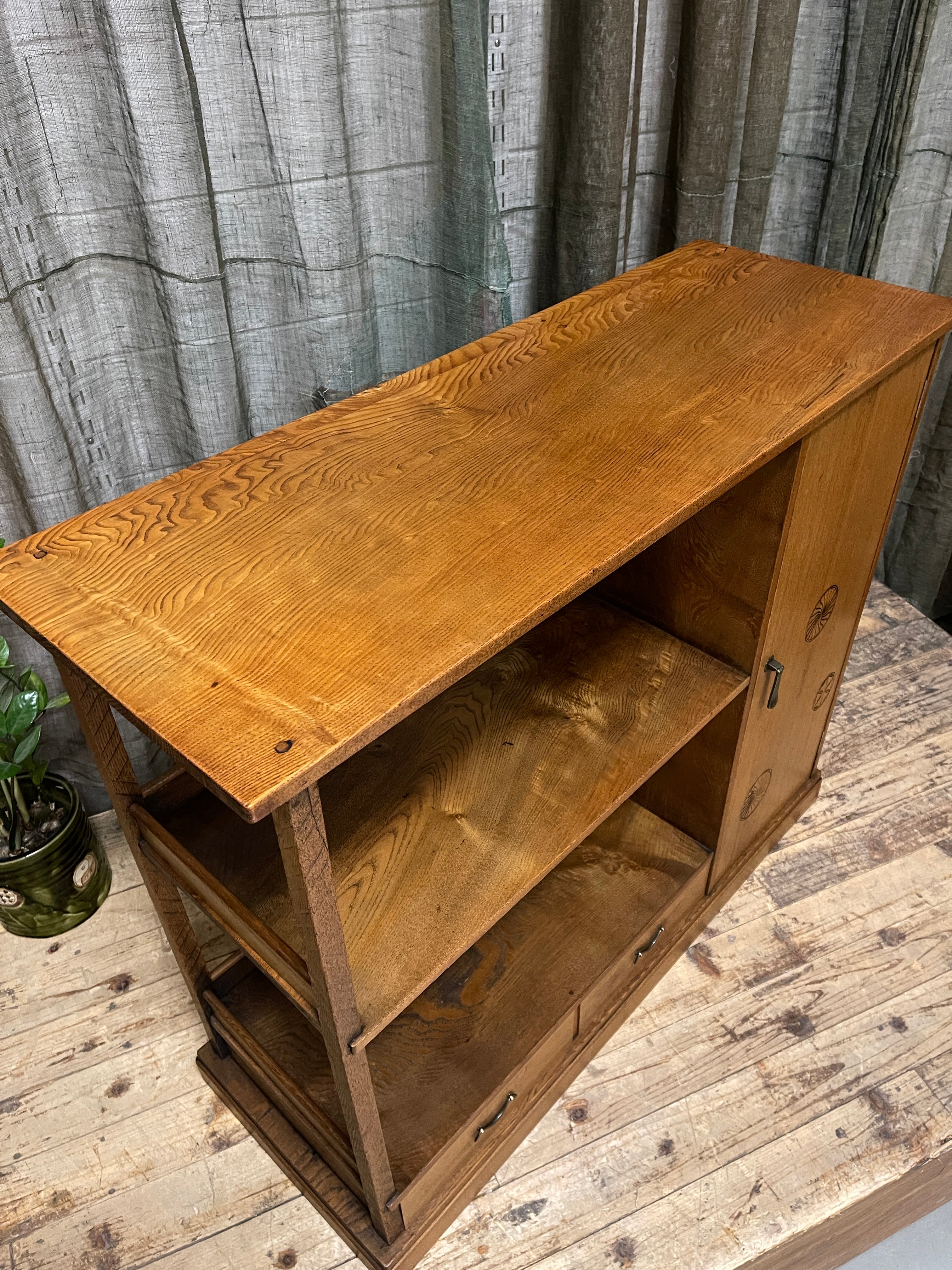 Cha Dana, Japanese Tea Cabinet - Elm | 1920's