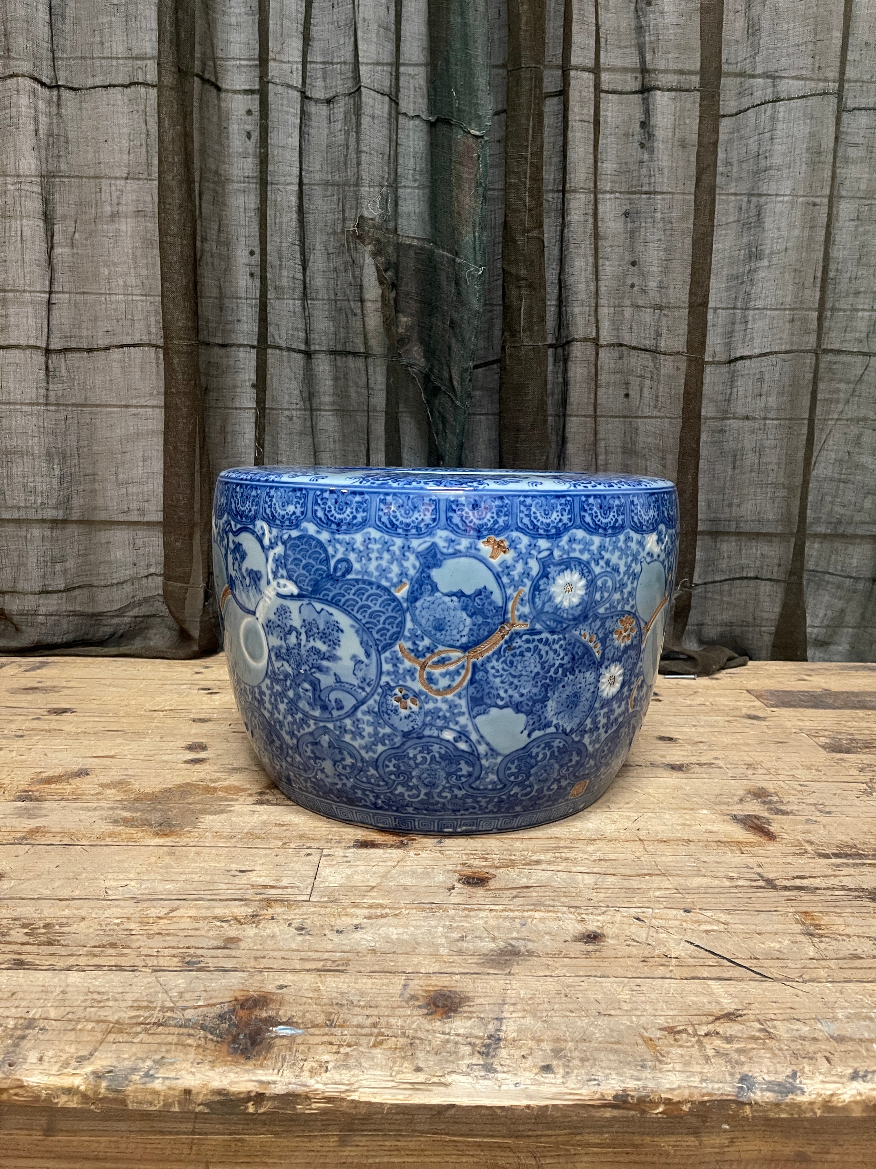 Large Japanese Porcelain Hibachi | c.1950