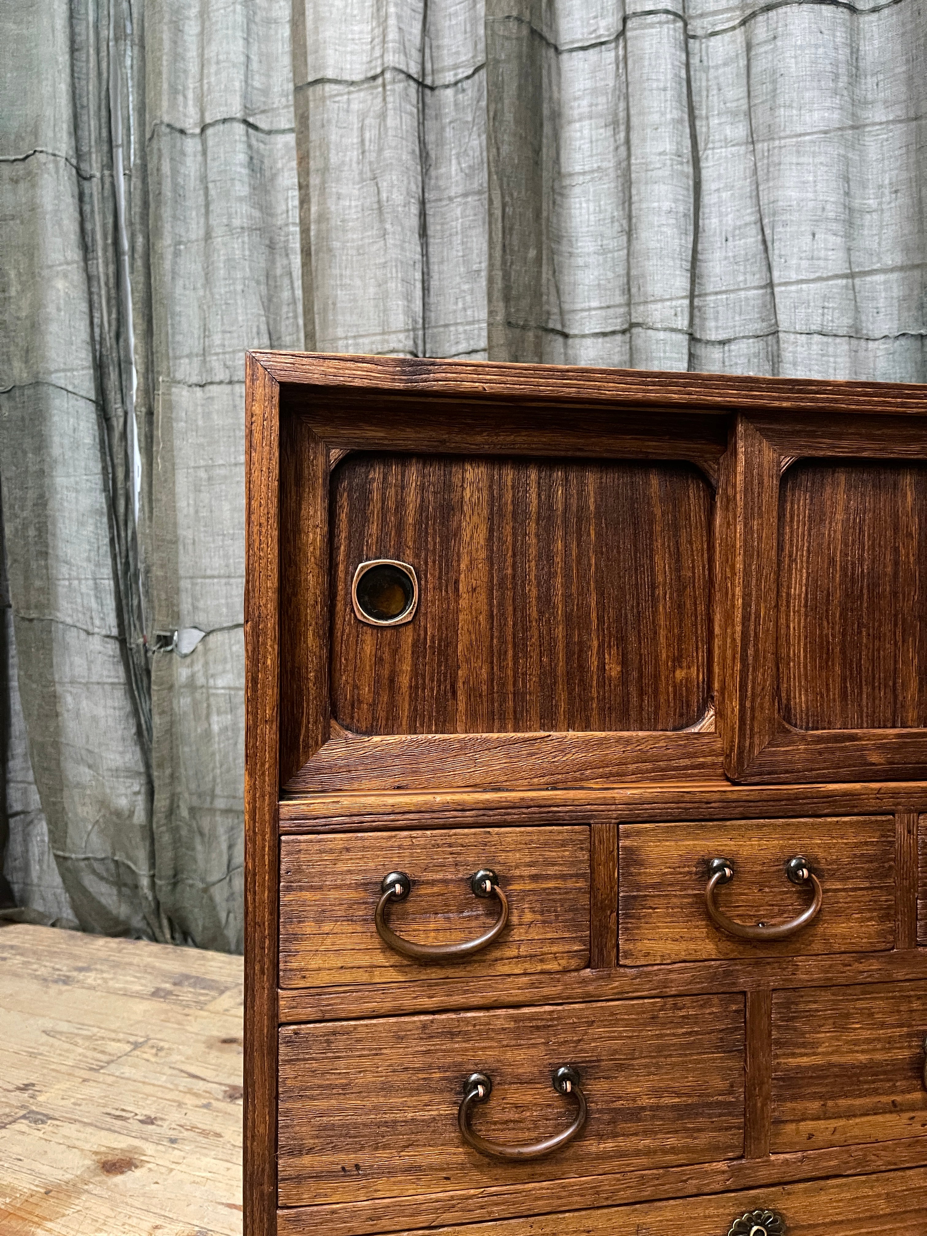 Ko Dansu, Japanese Side Cabinet - Cedar & Paulownia | Taisho