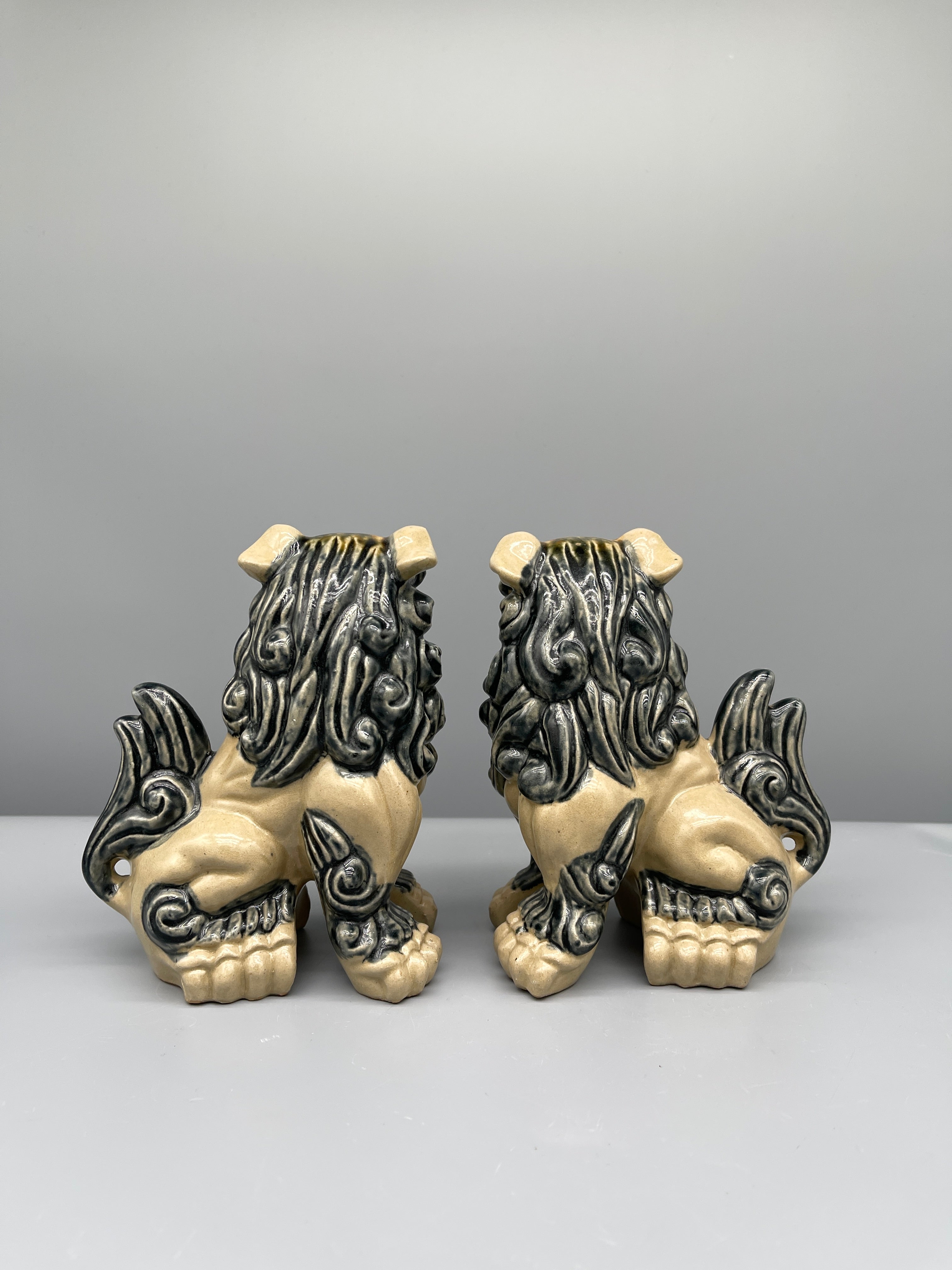A Pair Of Japanese Pottery Shi-Shi | c.1960