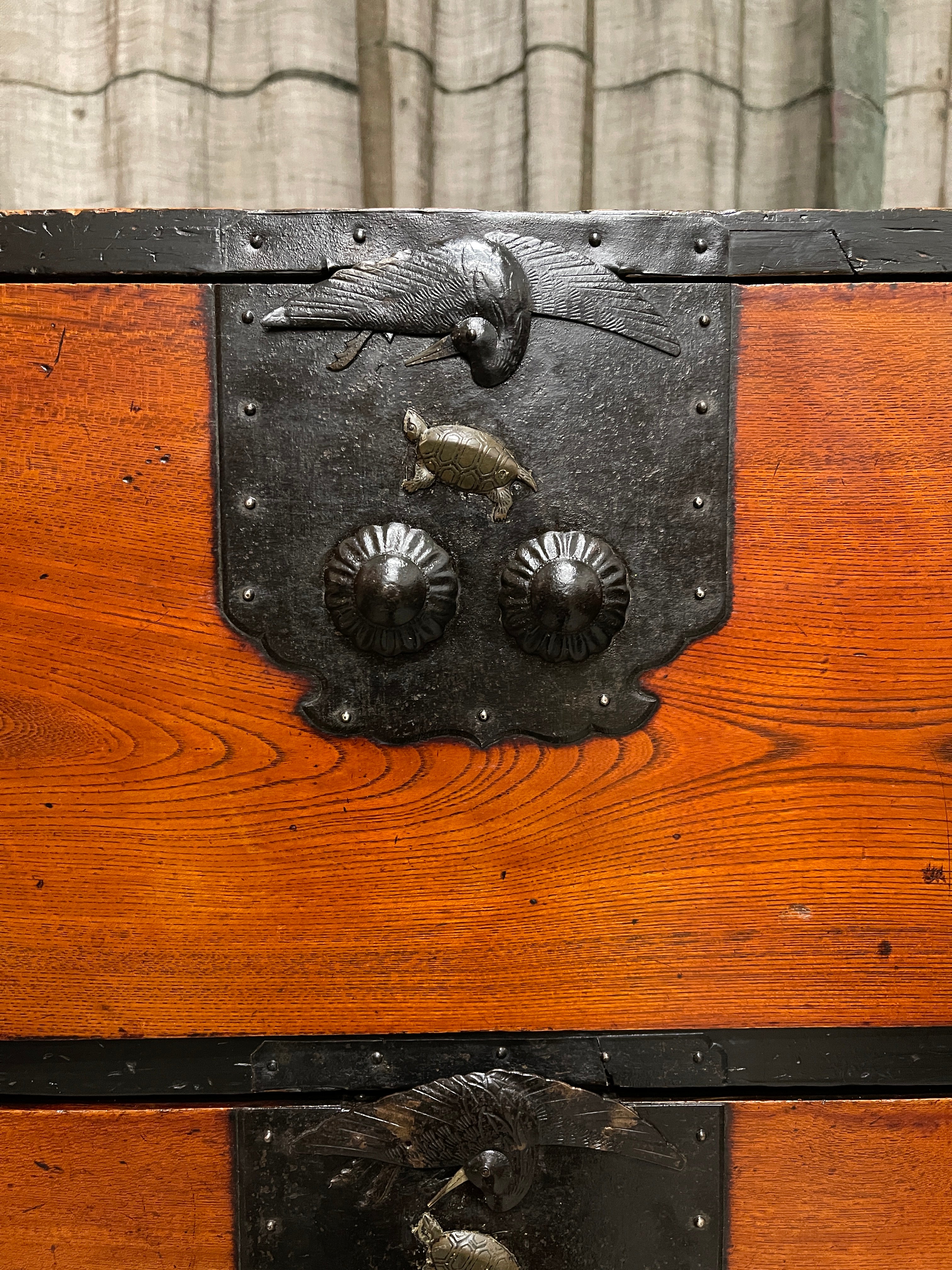 Nihon Matsu Isho Dansu, Japanese Kimono Storage Chest-on-Chest - Cypress & Elm | Meiji
