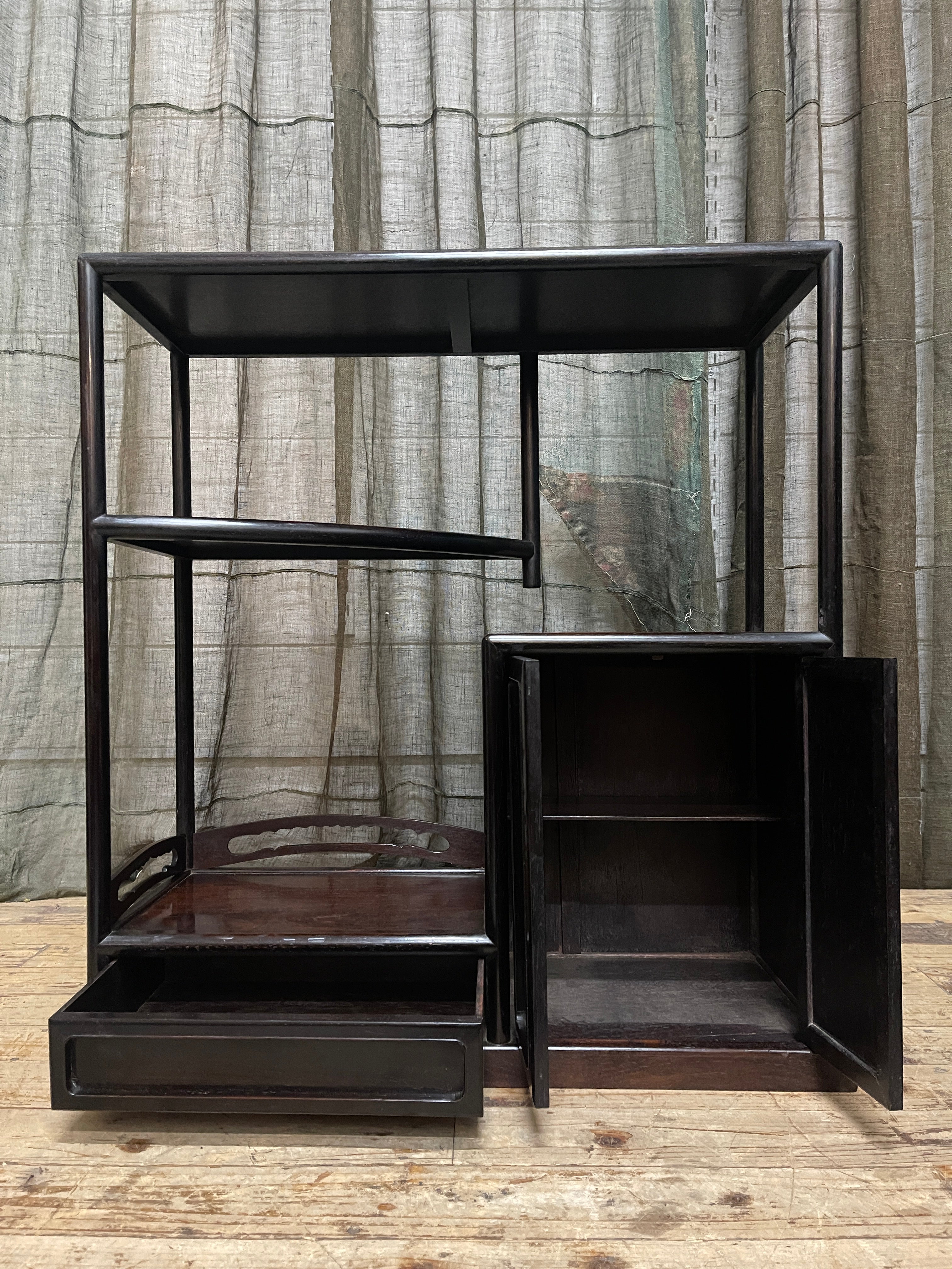 Cha Dana, Midcentury Japanese Tea Cabinet - Rosewood