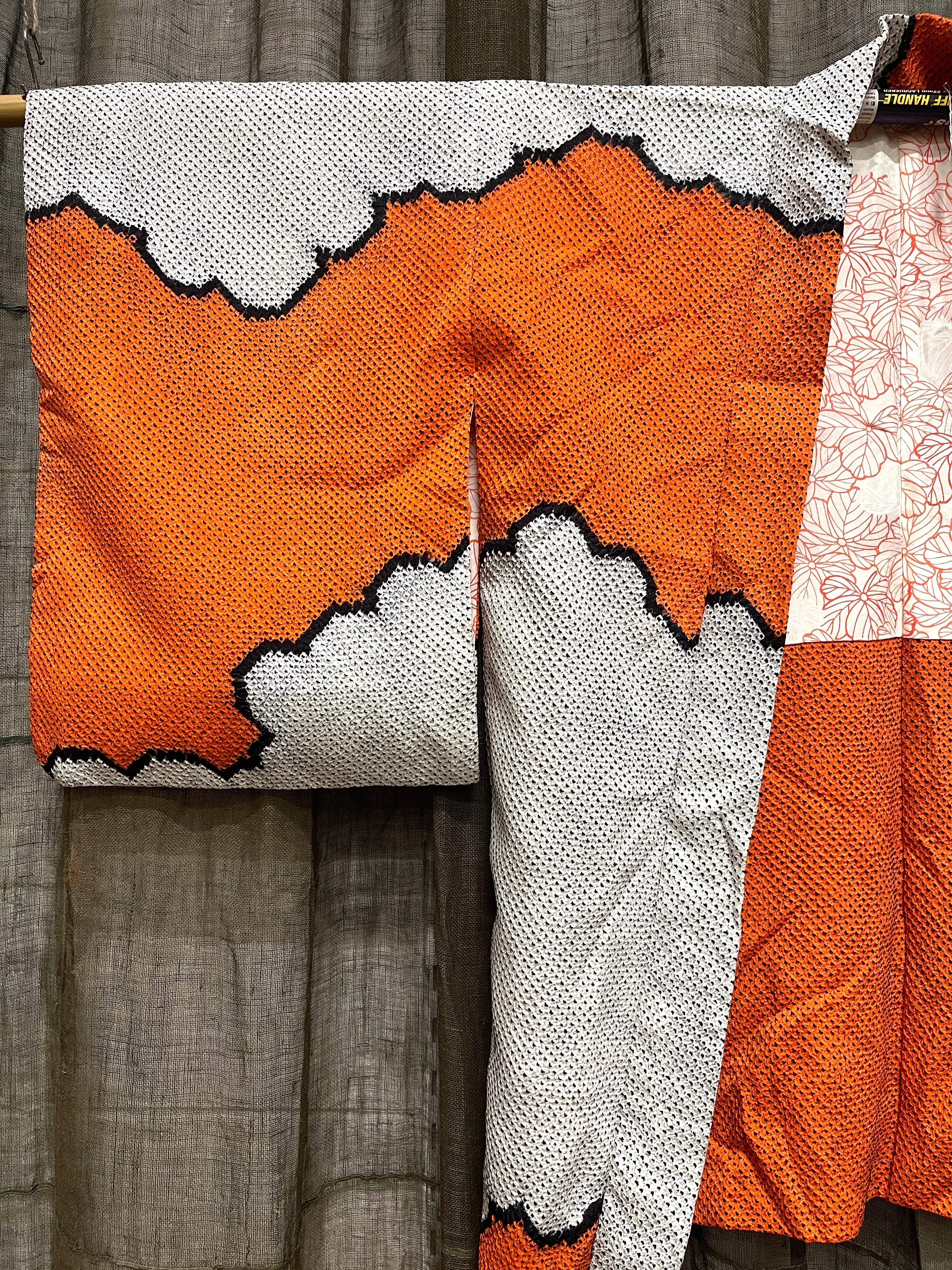 Japanese Haori-Kimono Jacket - Shibori Tie Dye Fabric