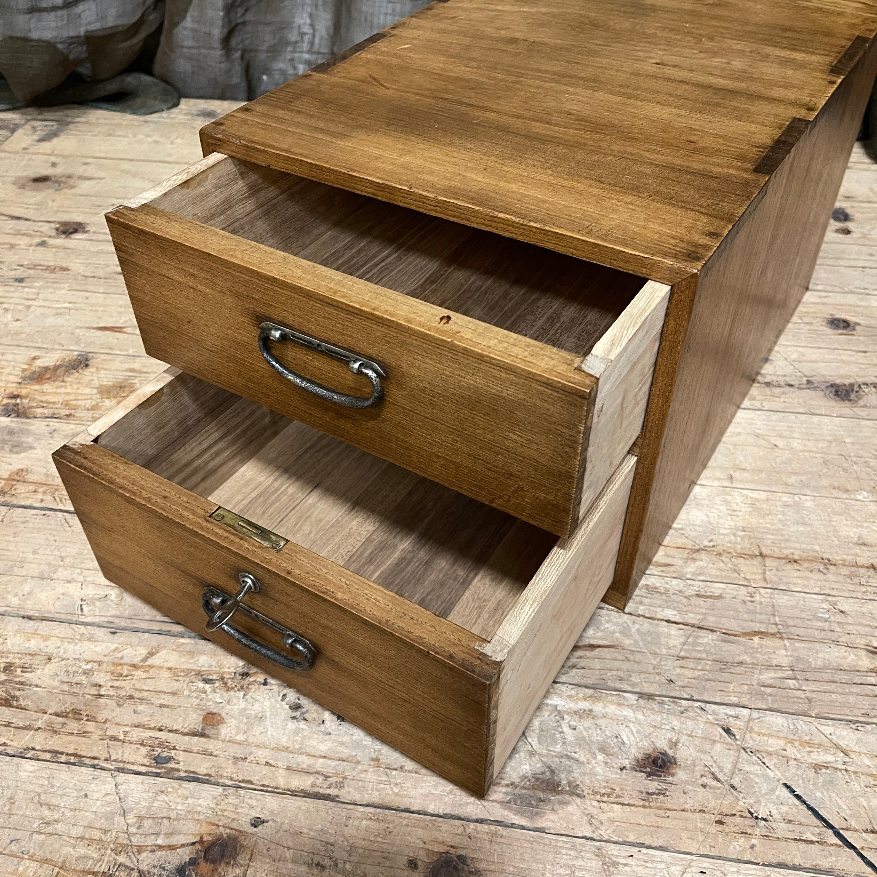 Japanese 2 Drawer Document Box - Paulownia | Midcentury