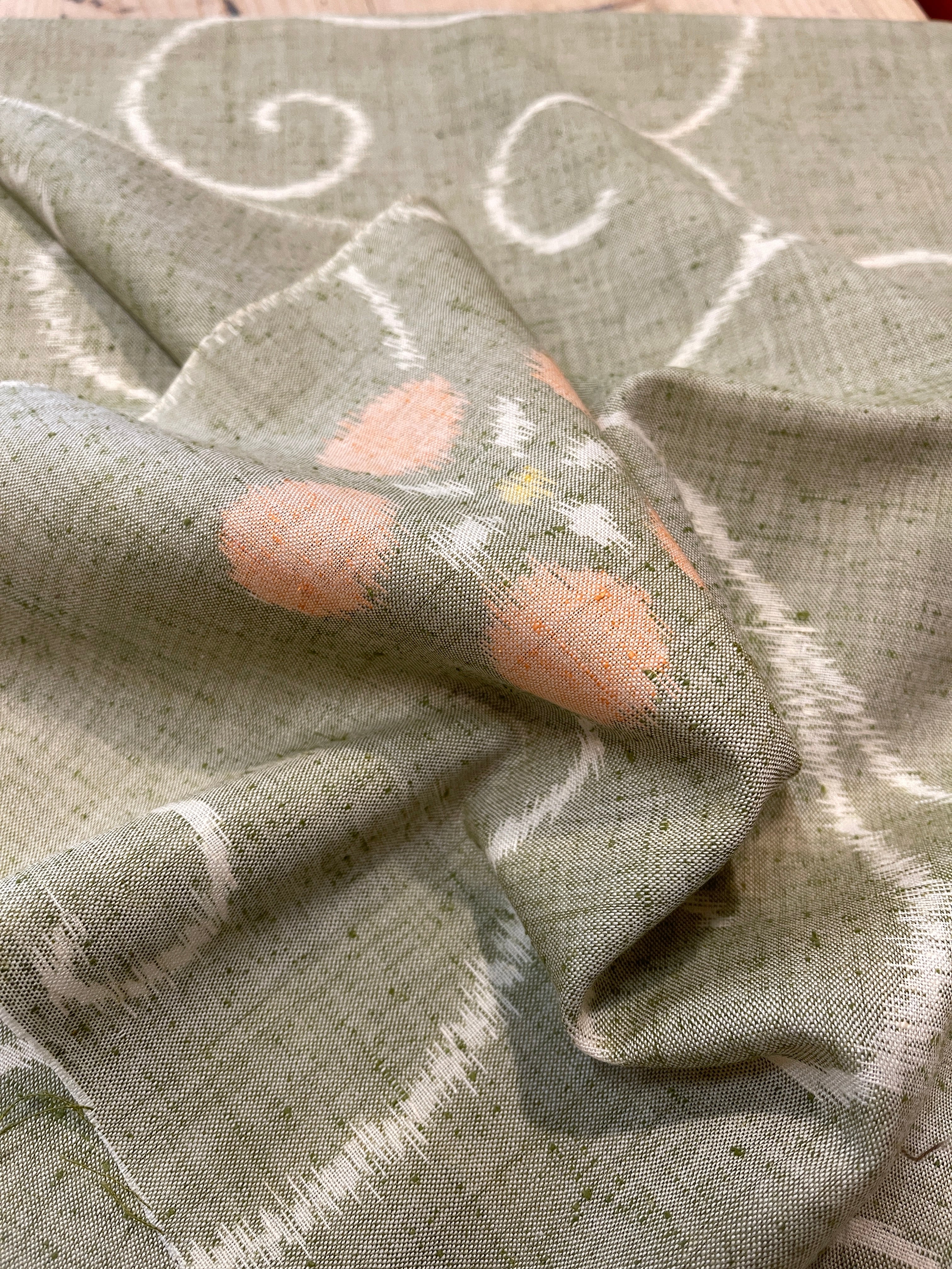 Japanese Silk Fabric Flower Pattern