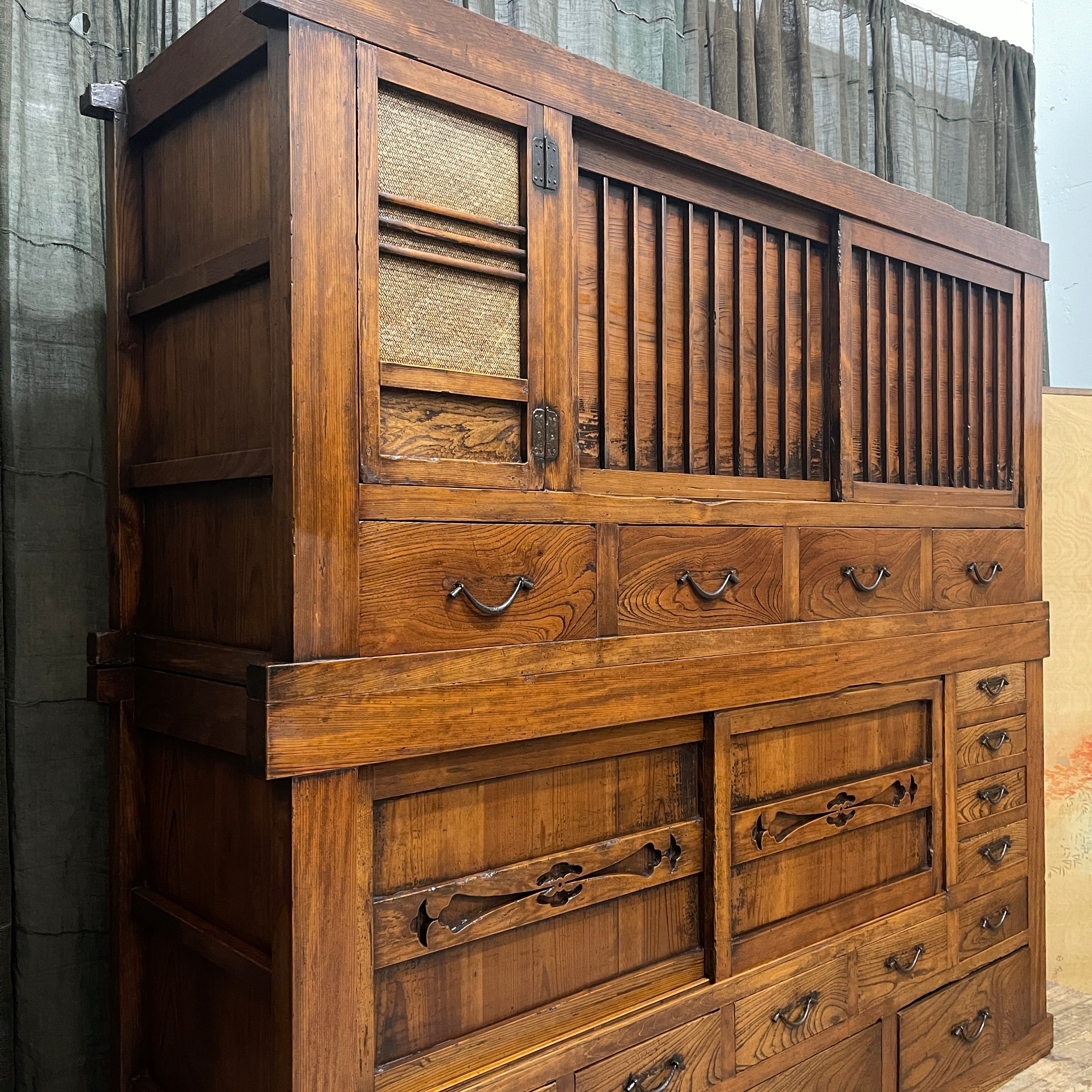 Japanese Mizuya, Kitchen Cabinet - Cedar & Cypress & Elm | Meiji