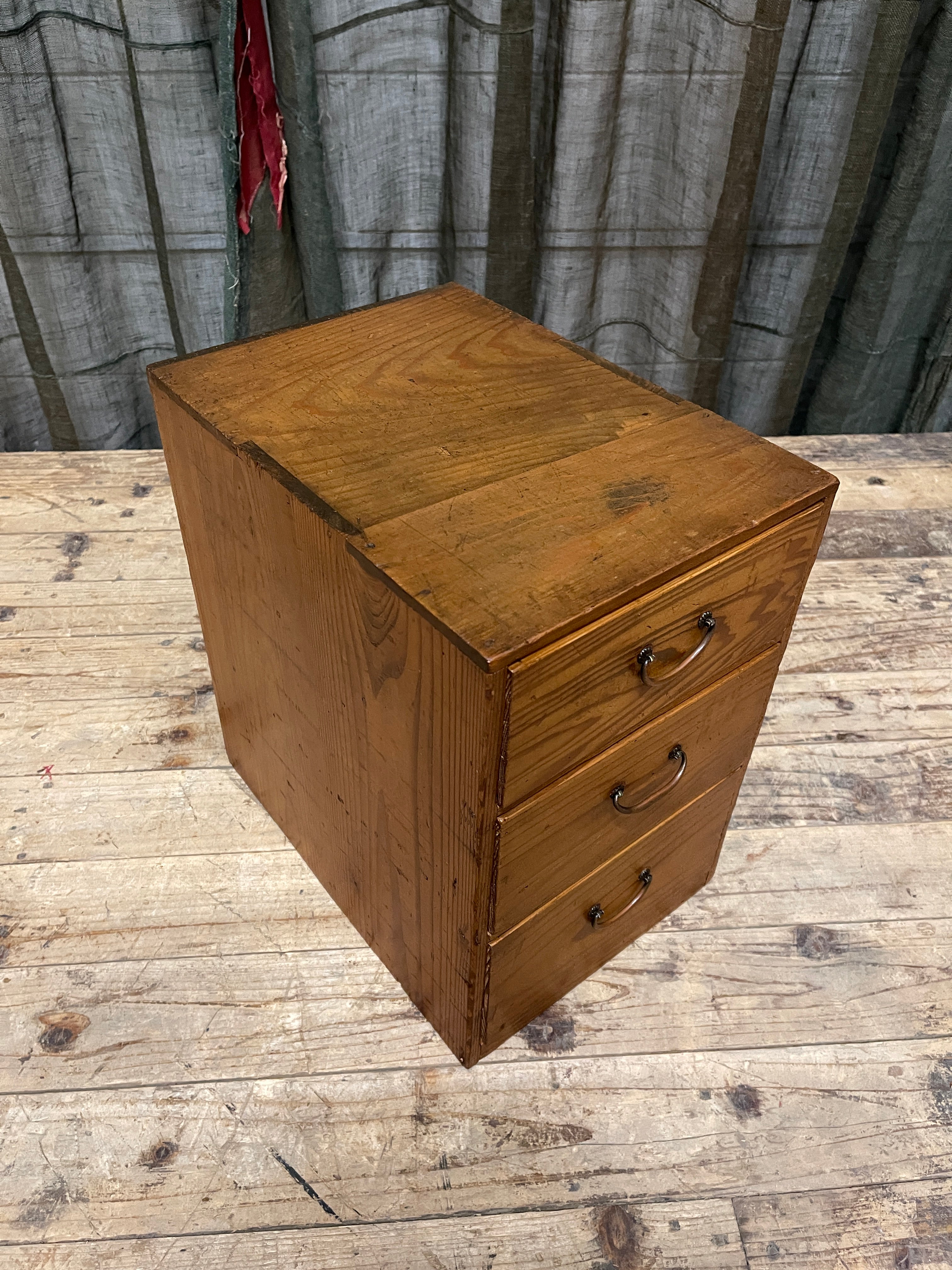 Japanese 3 Drawer Document Box - Cypress | Meiji
