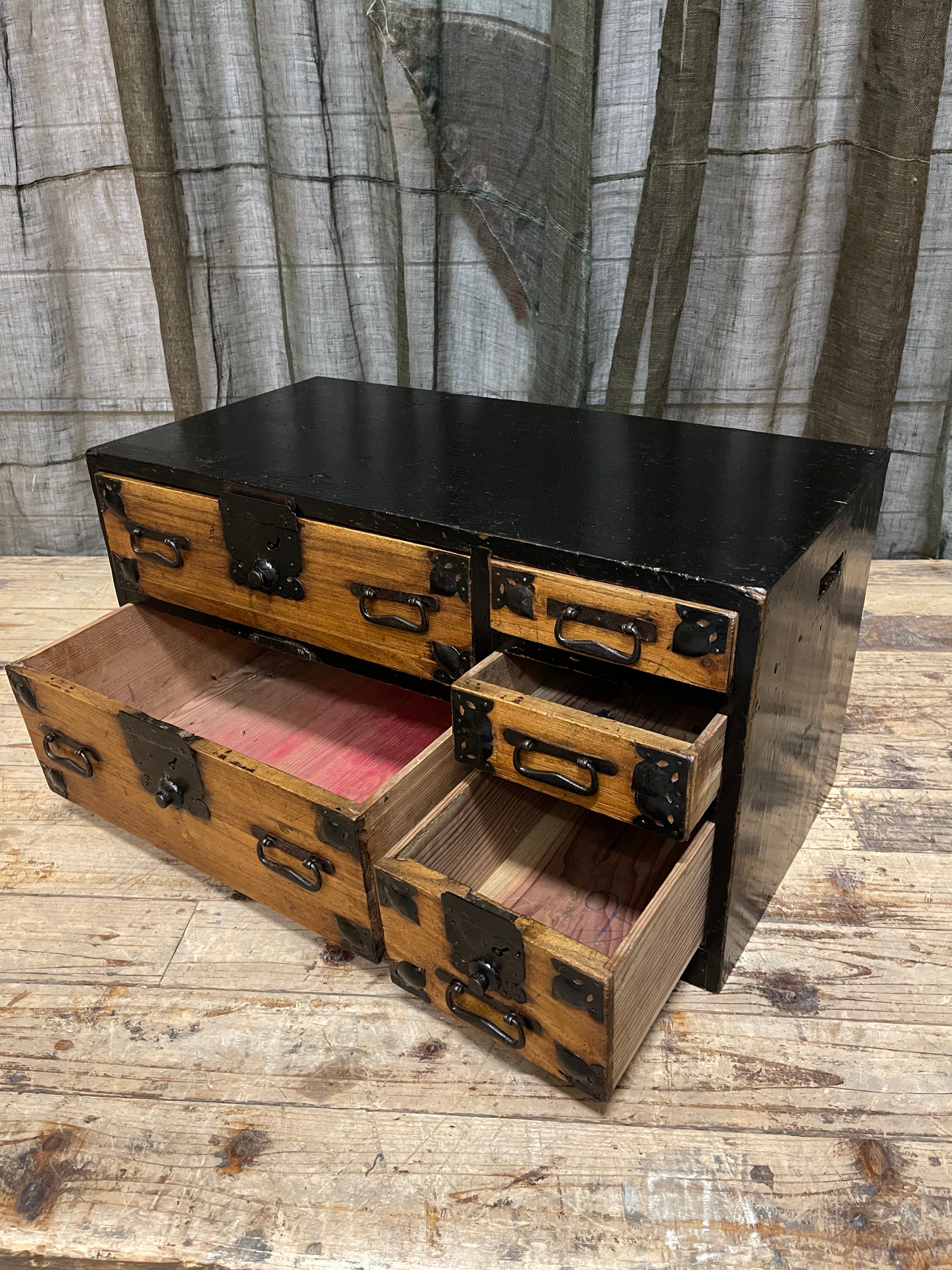 Japanese Small Document Chest - Cedar & Paulownia | Meiji