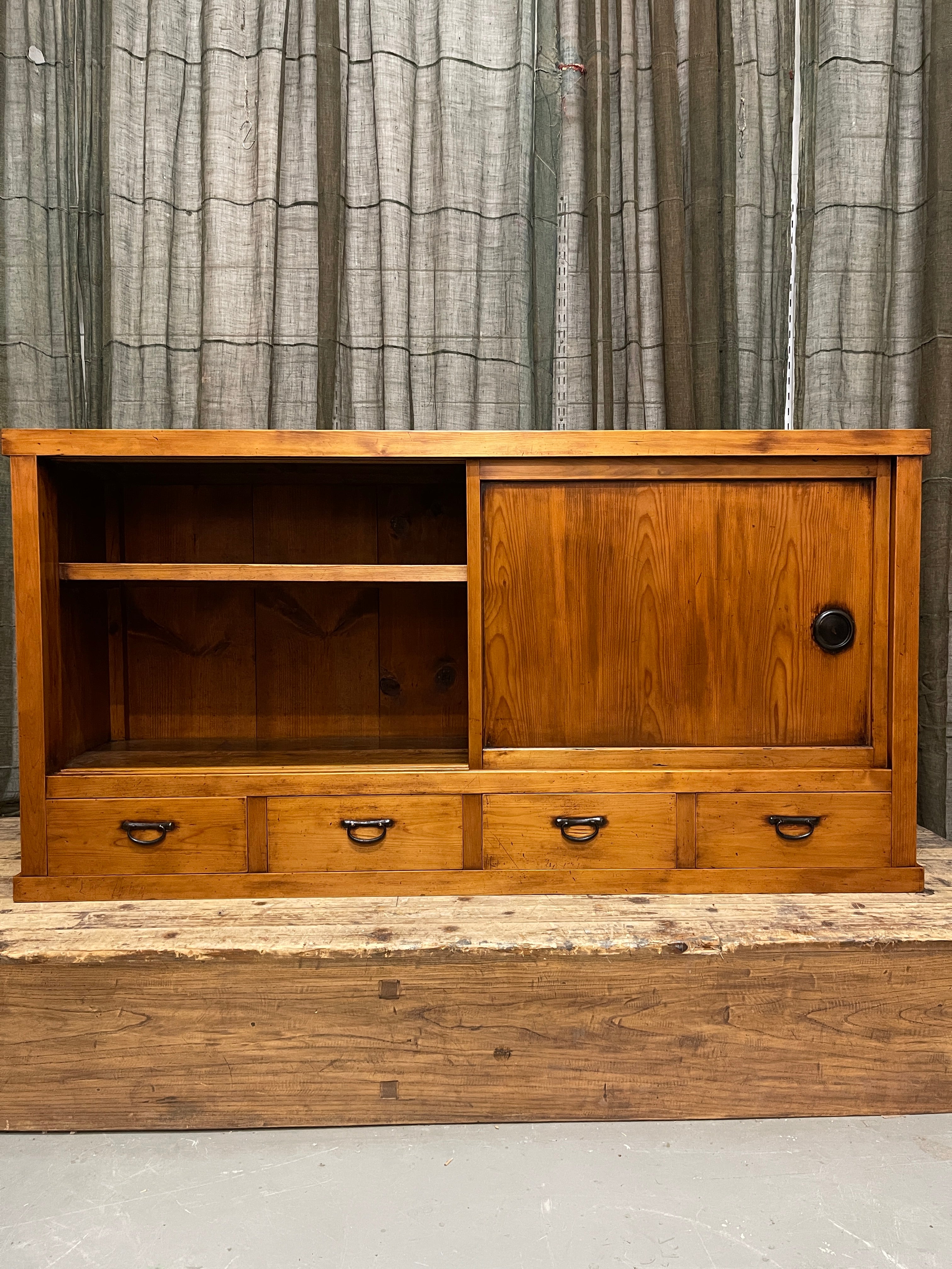 Antique Japanese Sideboard - Cedar & Cypress | Meiji