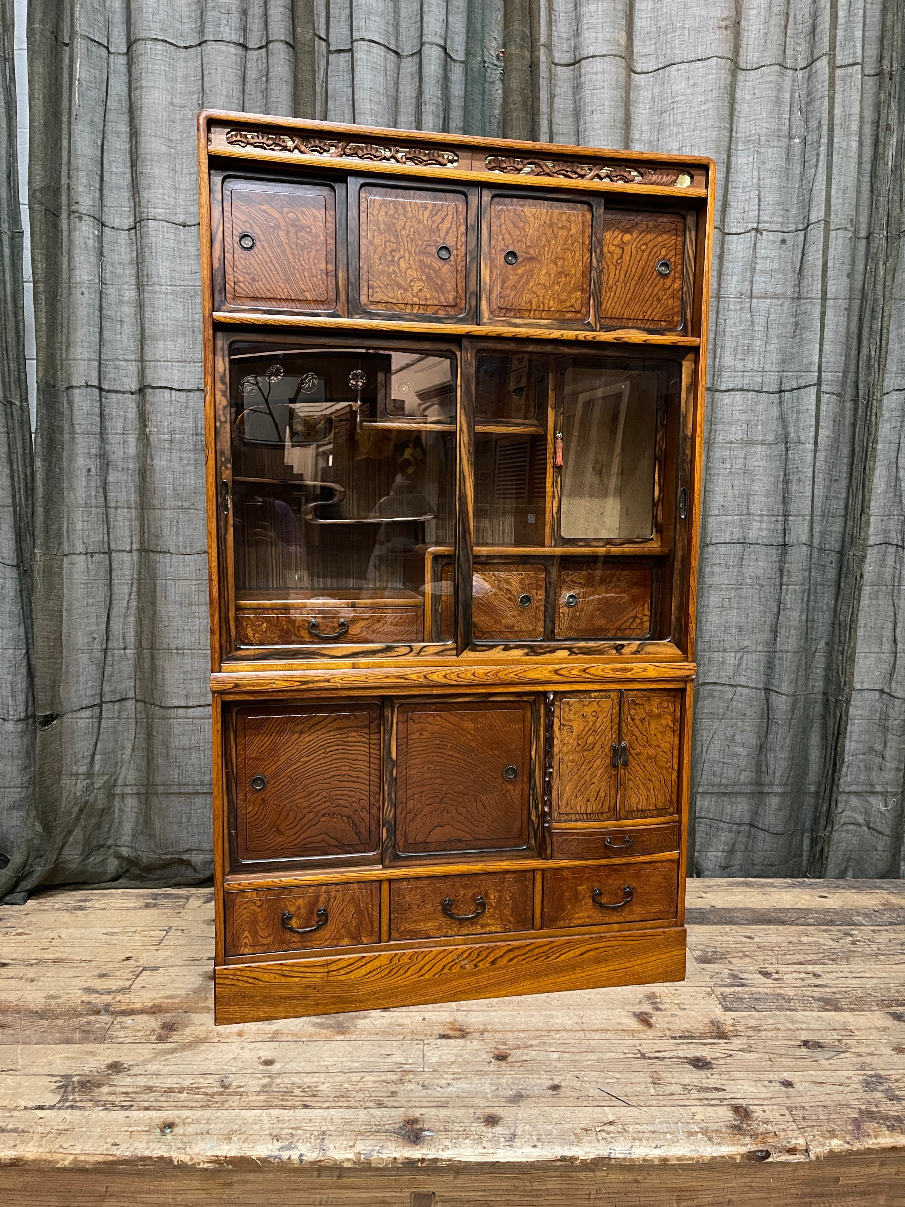 Cha Dansu, Japanese Tea Cabinet - Elm| C.1970