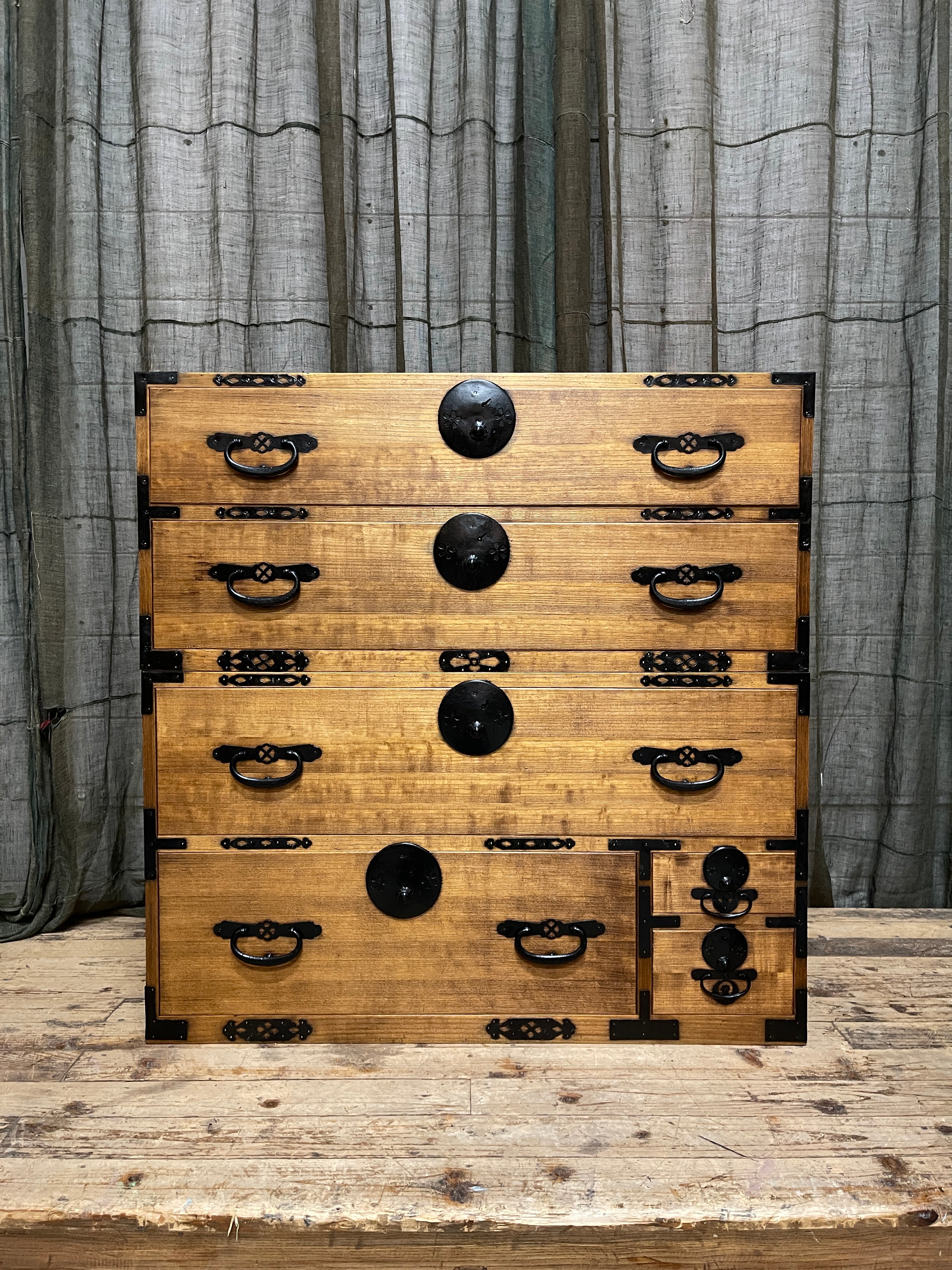 Vintage Japanese Two-Piece Isho Dansu, Clothing Chest - Paulownia | c.1920