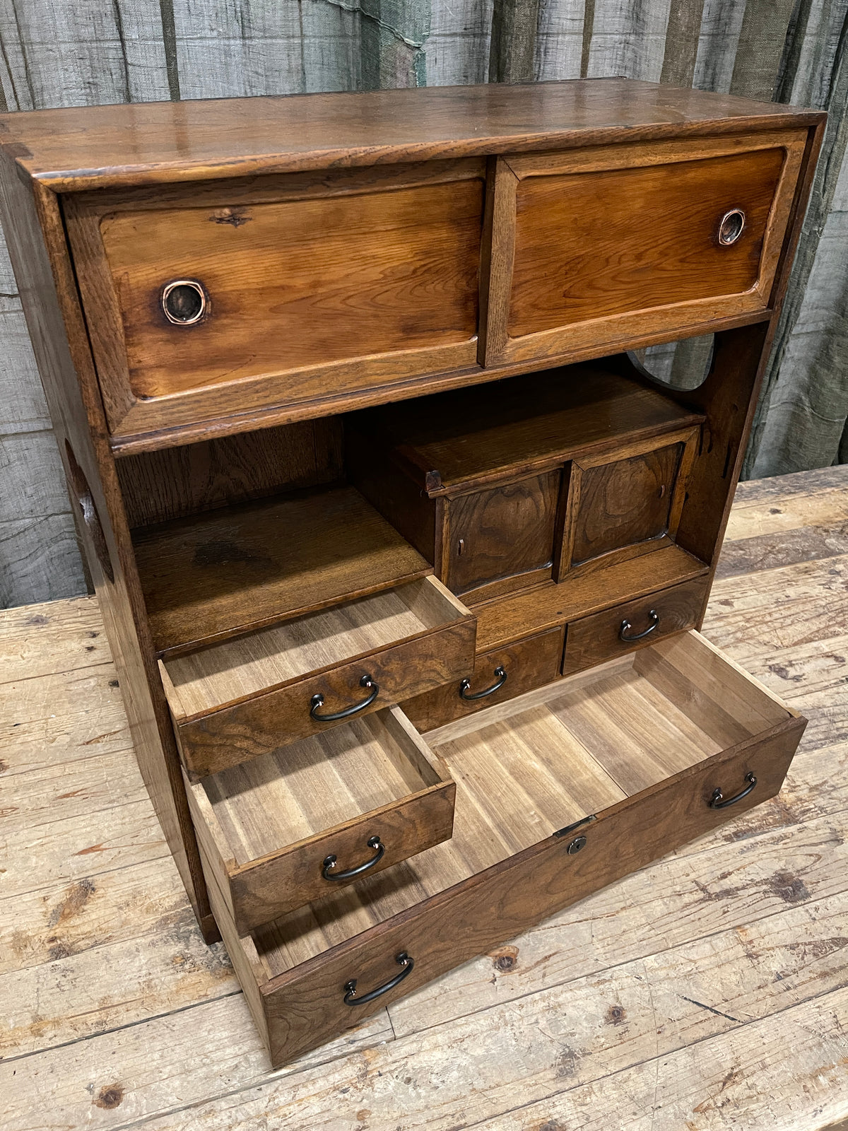Cha Dana, Japanese Tea Cabinet - Elm & Cedar | Midcentury
