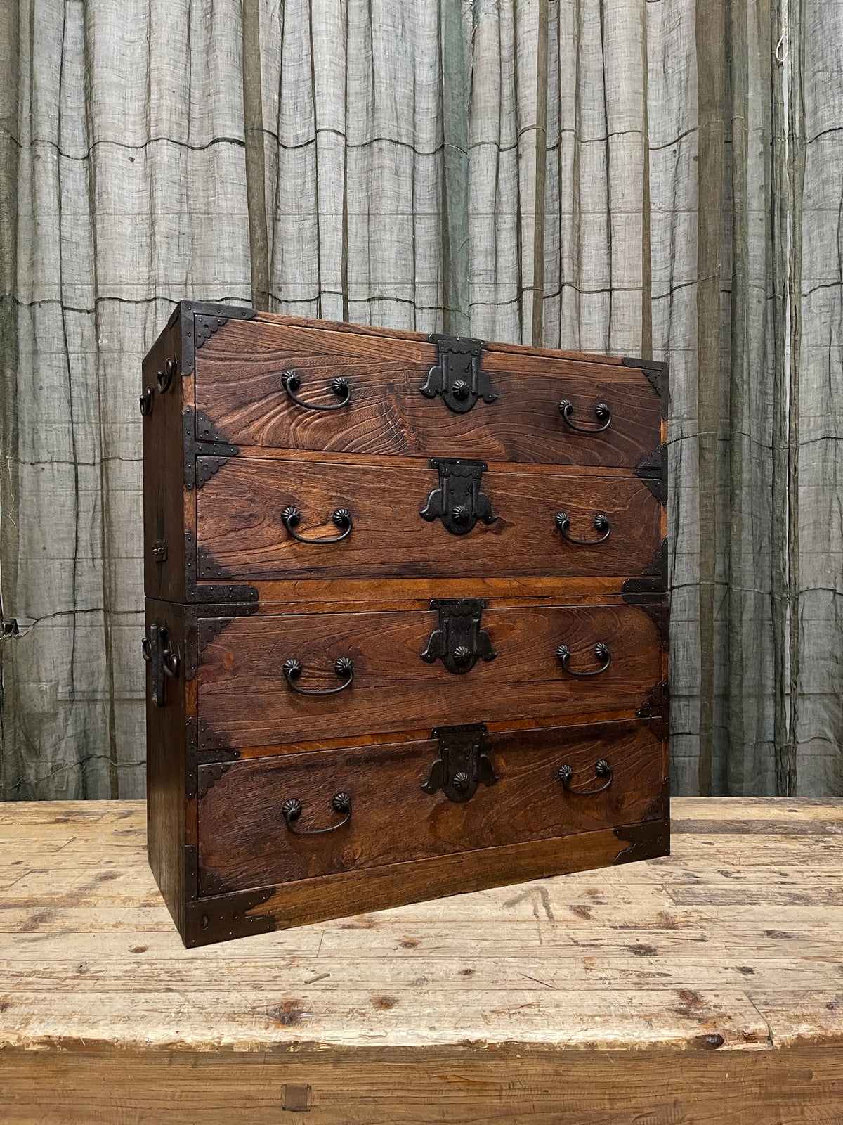Antique Japanese Isho Dansu Chest-on-Chest