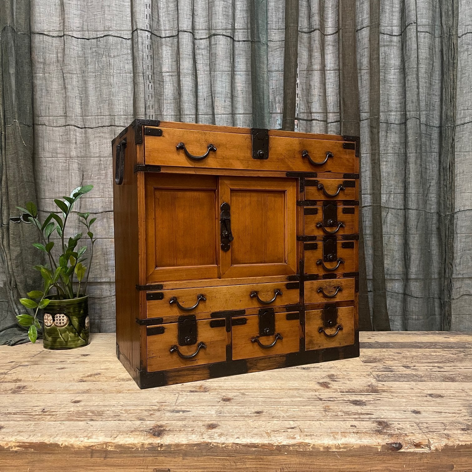 Japanese Choba Dansu, Merchant’s Chest – Cedar & Cypress | Meiji c.1890